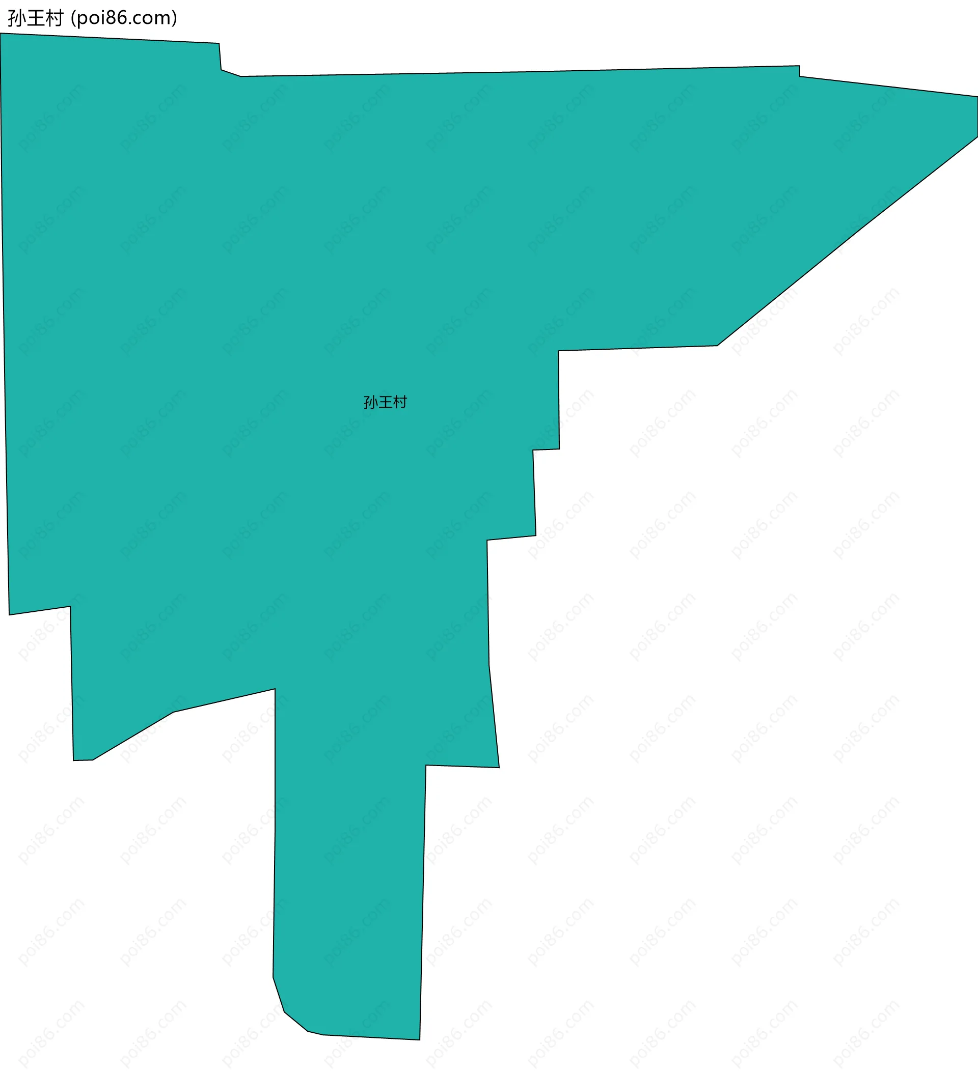 孙王村边界地图