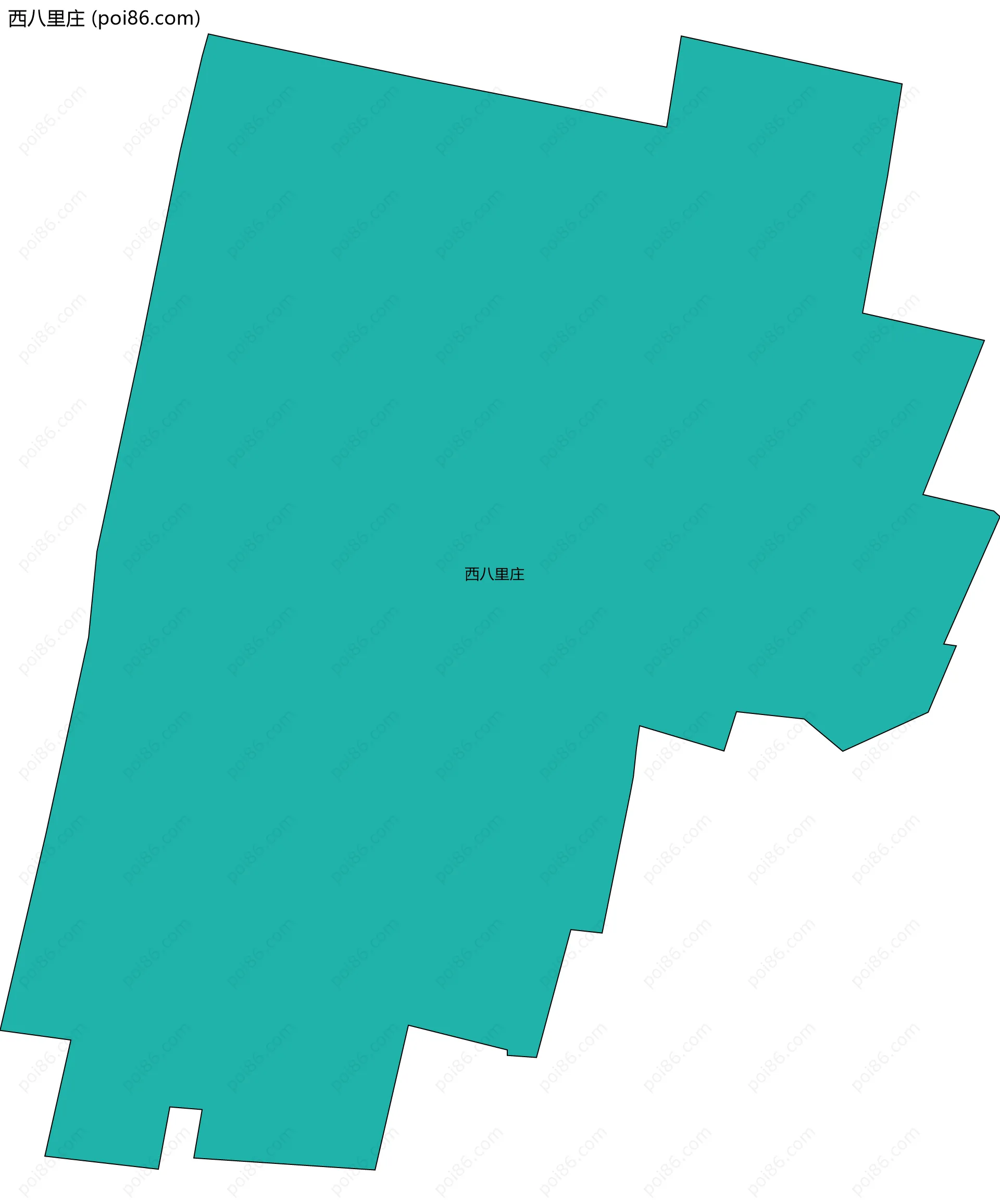 西八里庄边界地图