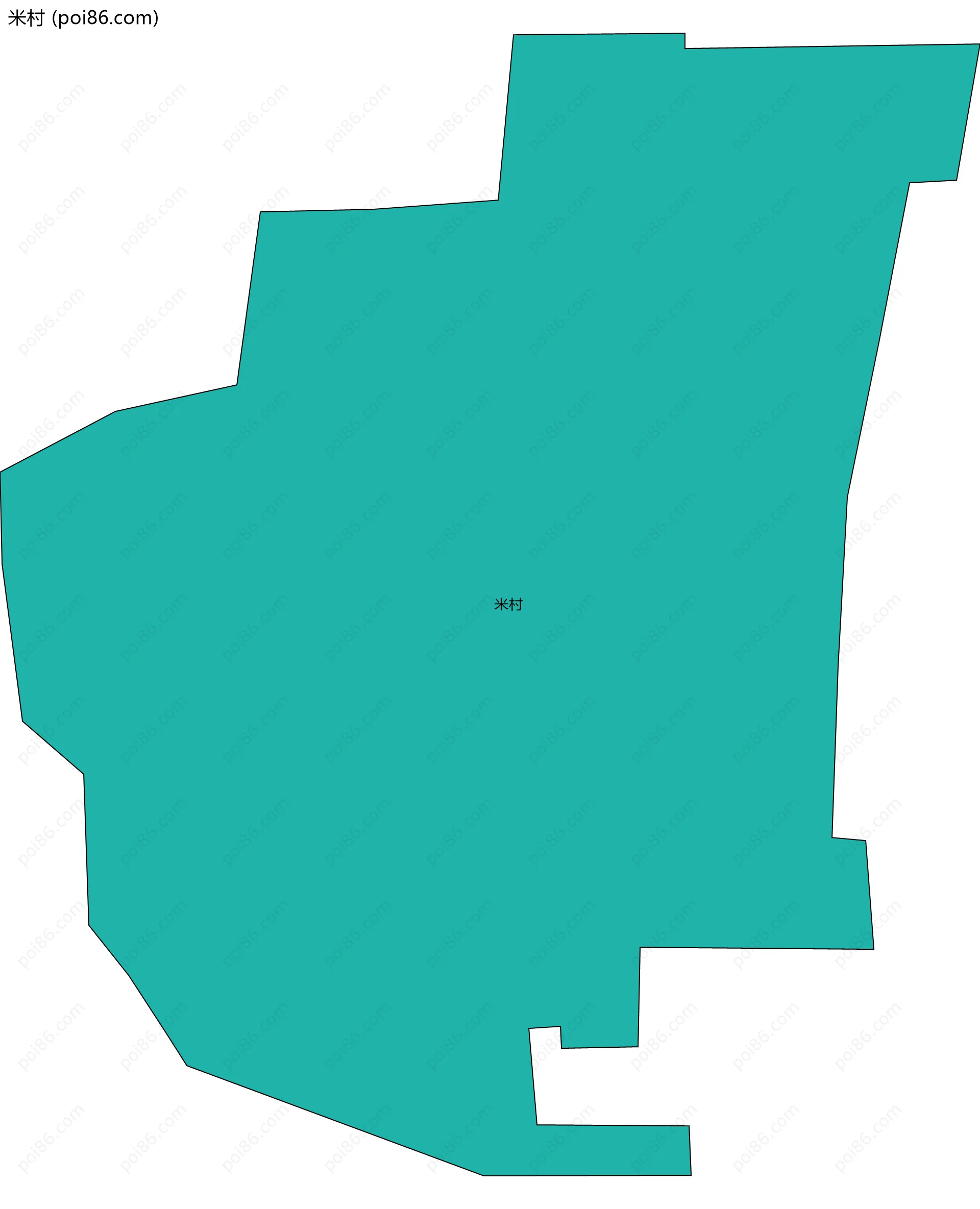 米村边界地图