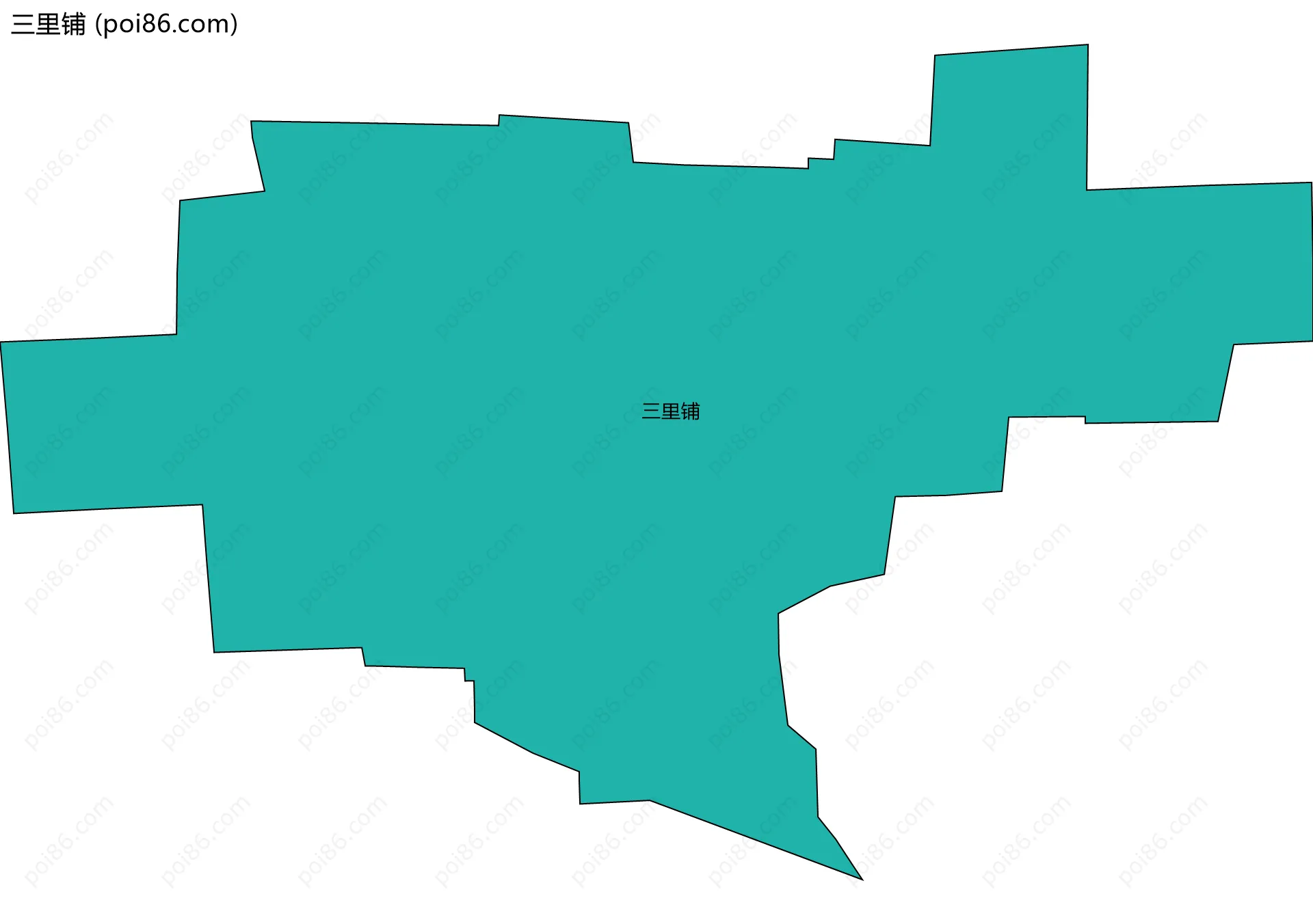 三里铺边界地图