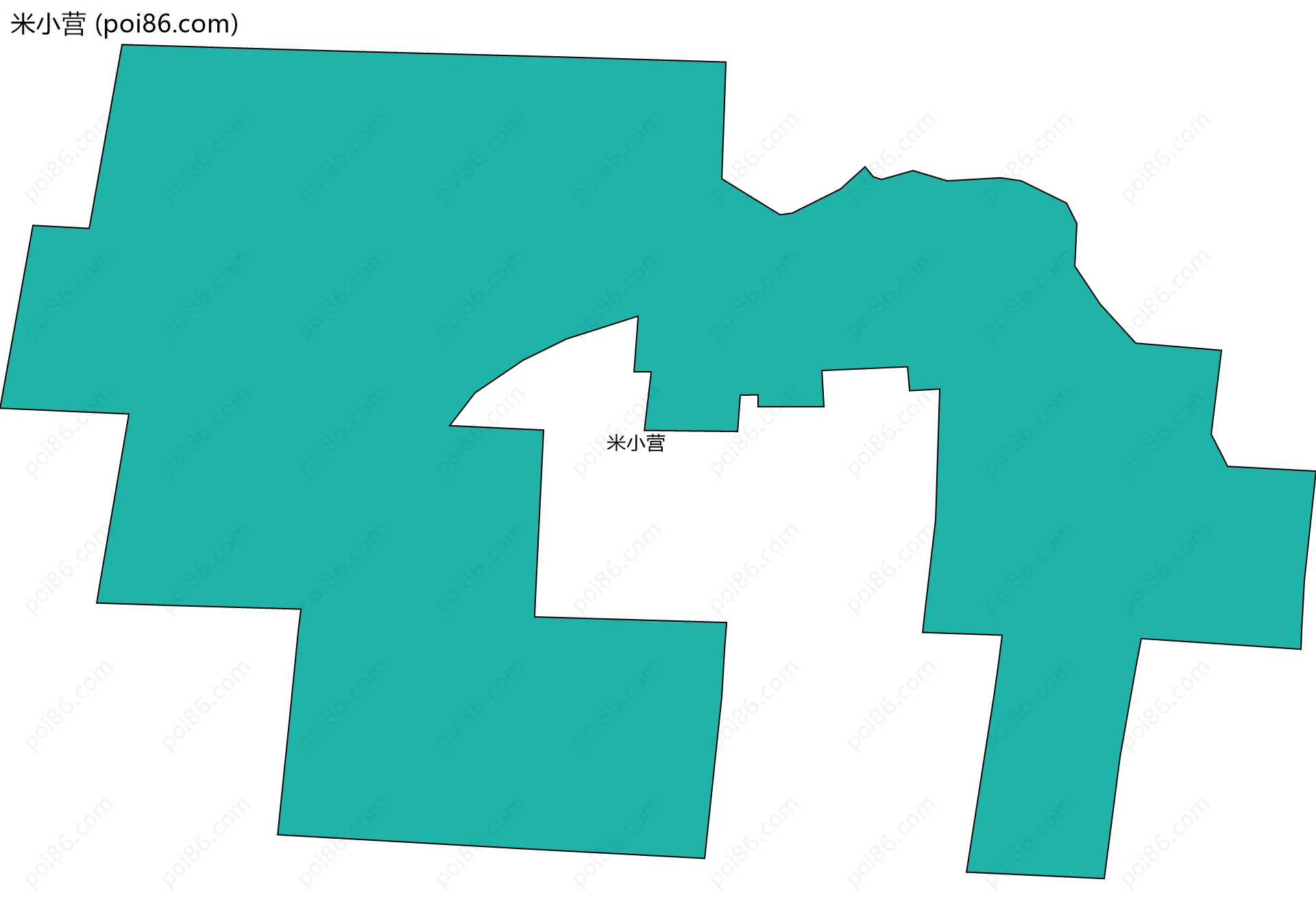 米小营边界地图