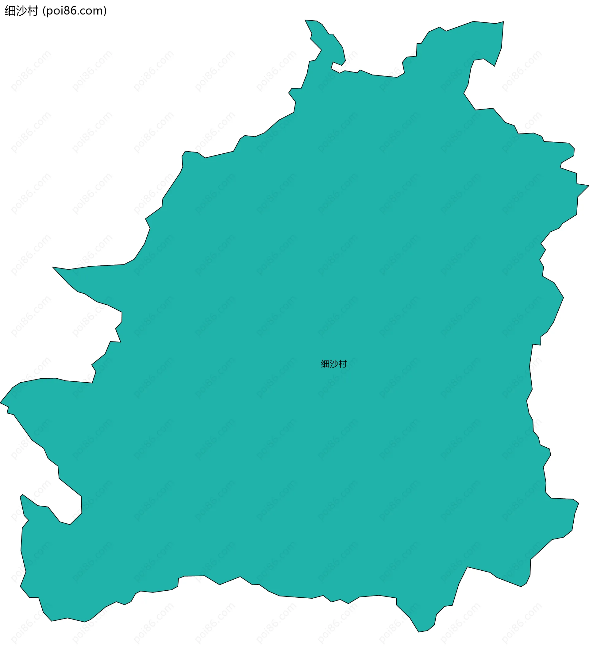 细沙村边界地图