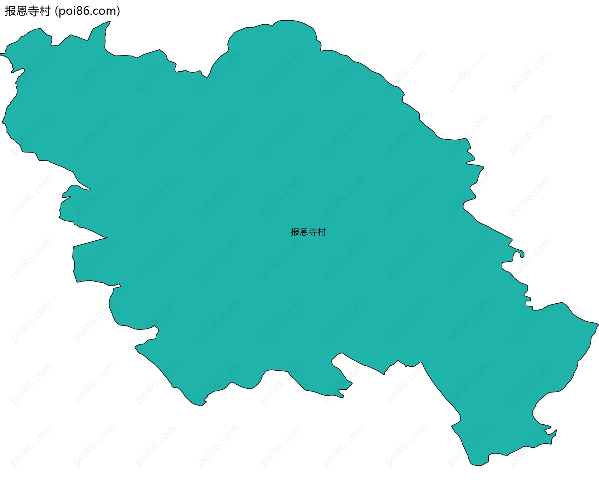 报恩寺村边界地图