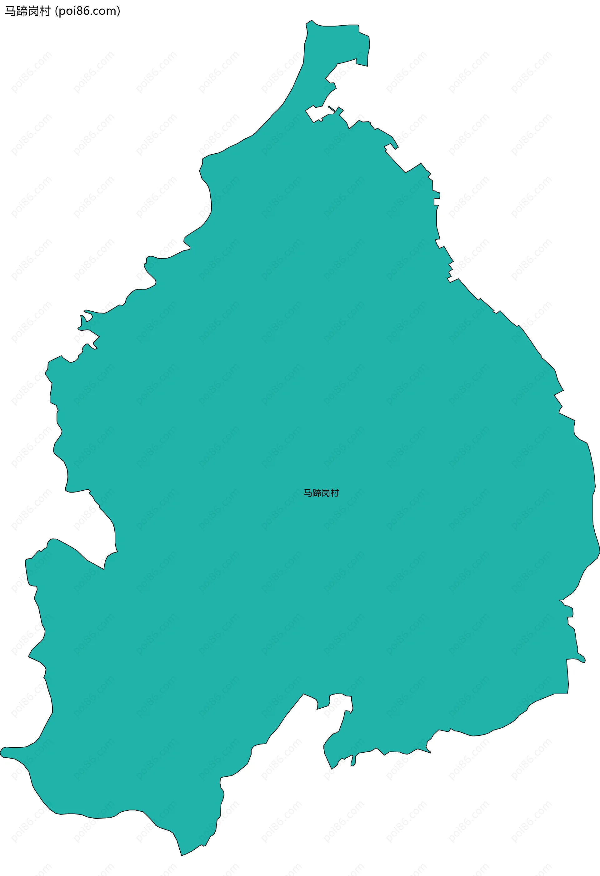 马蹄岗村边界地图