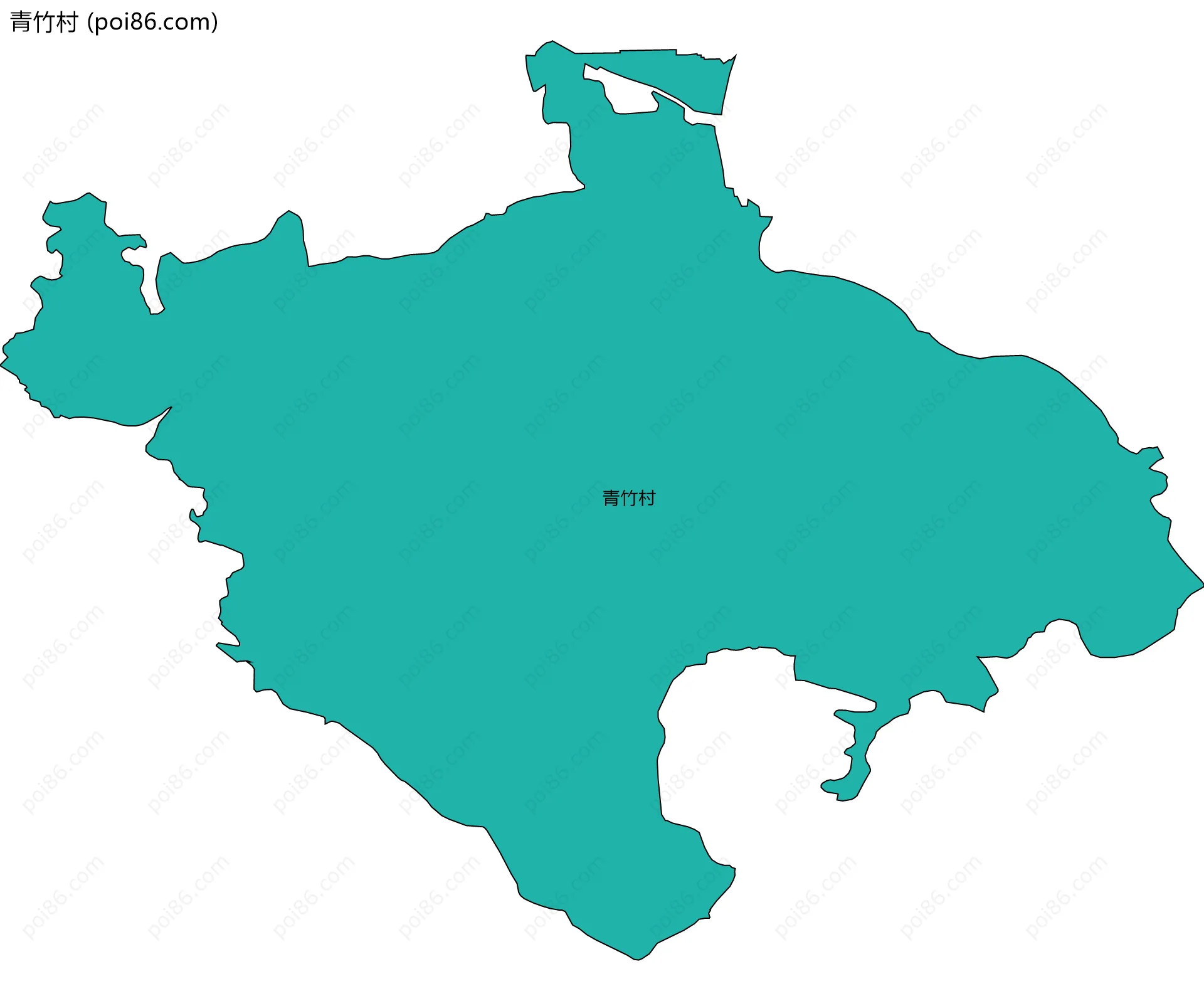 青竹村边界地图