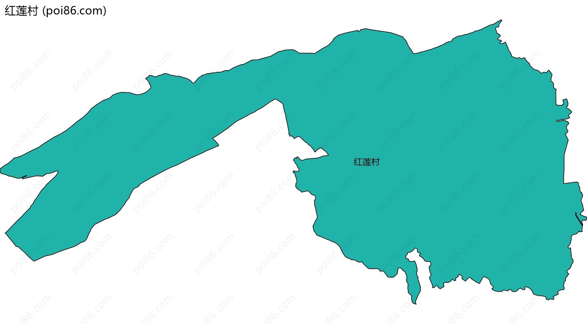 红莲村边界地图