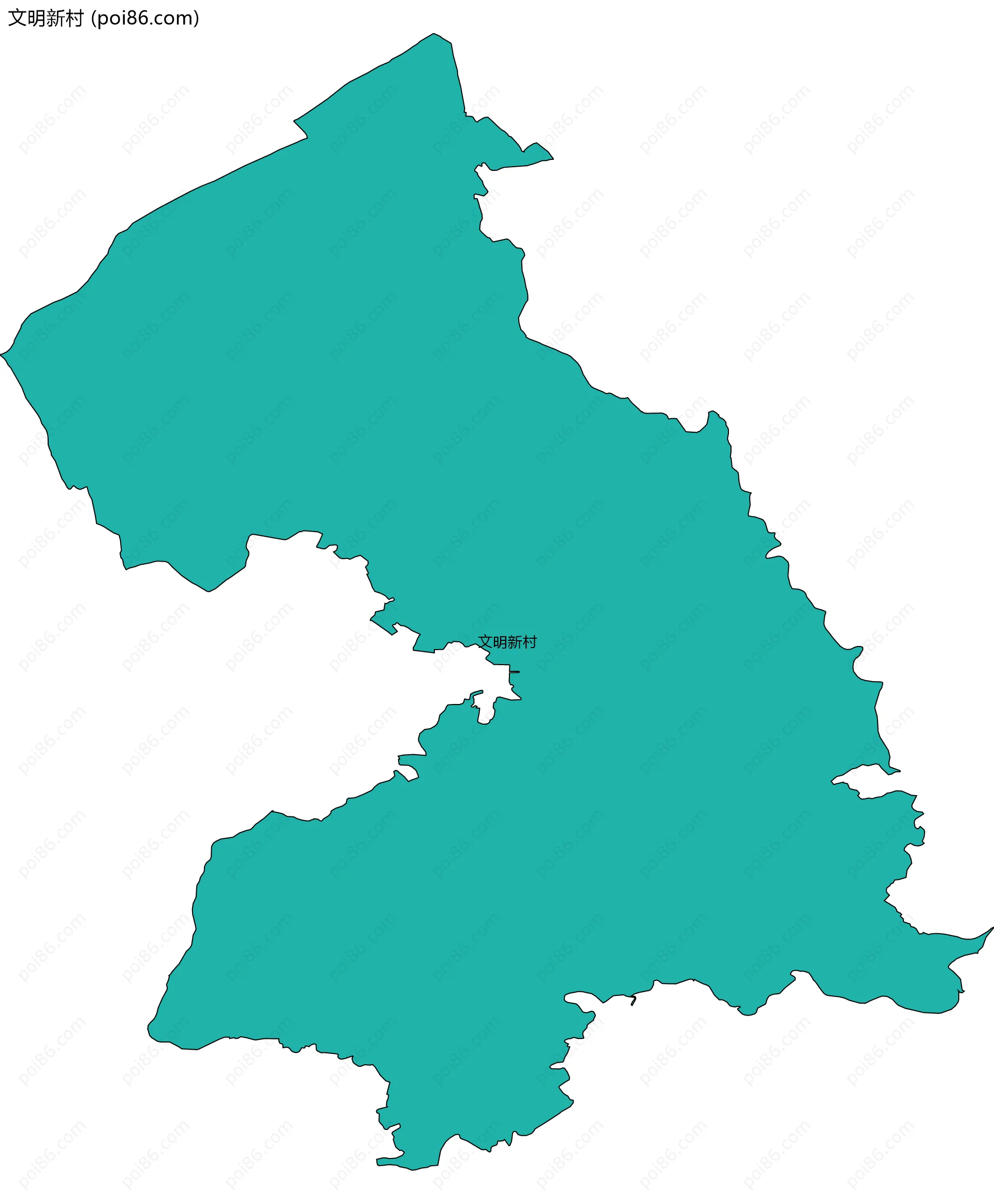 文明新村边界地图