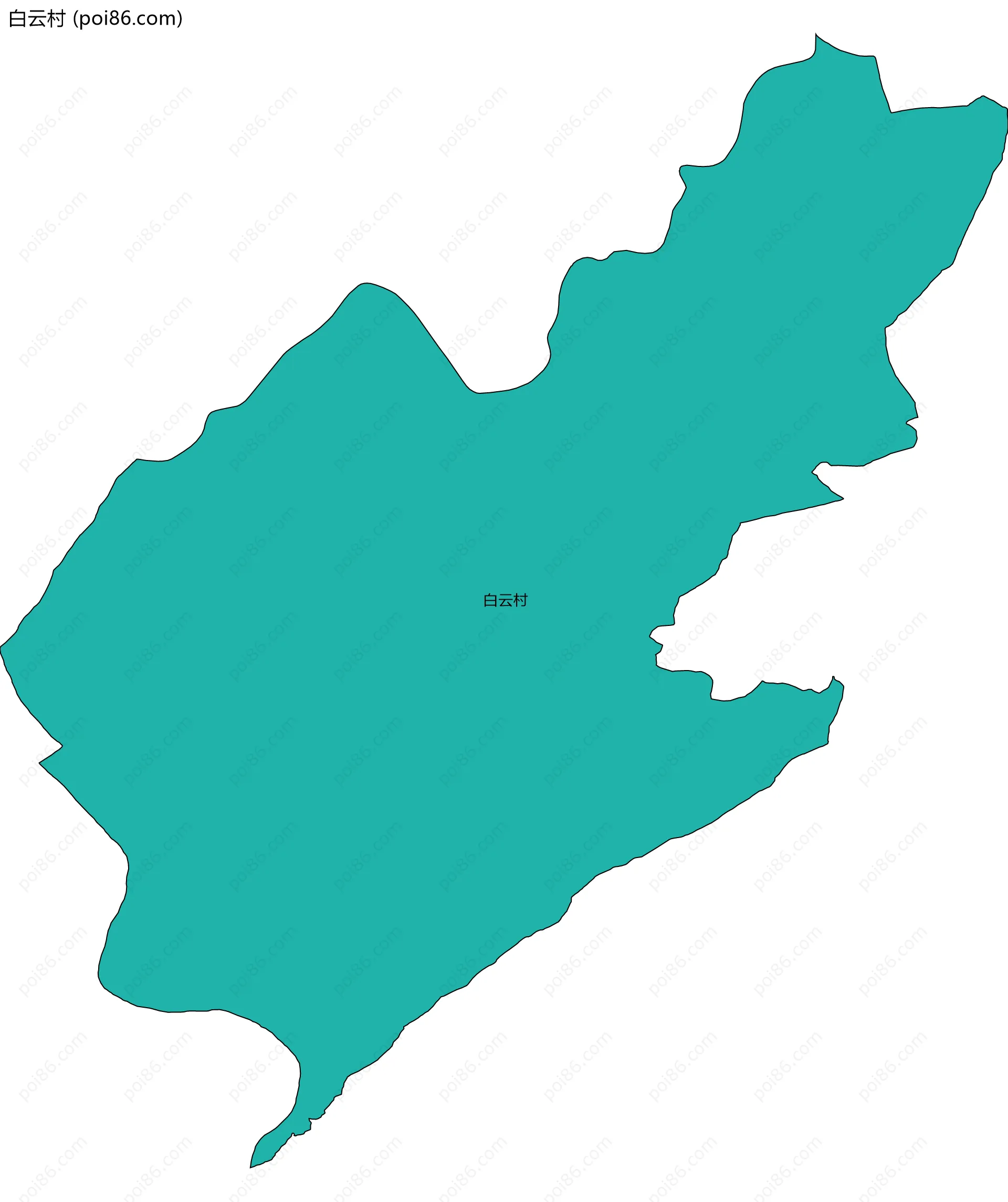 白云村边界地图