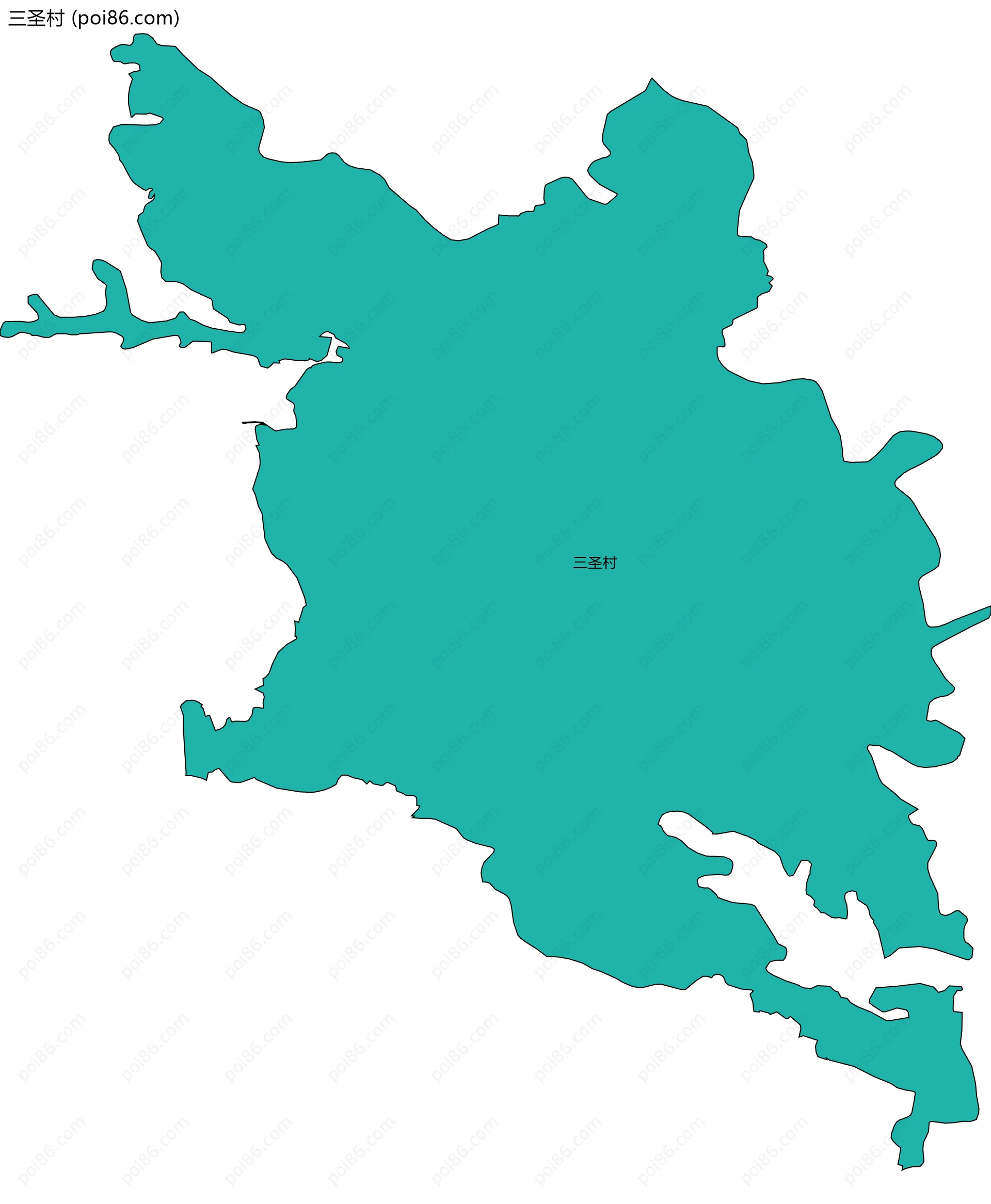 三圣村边界地图