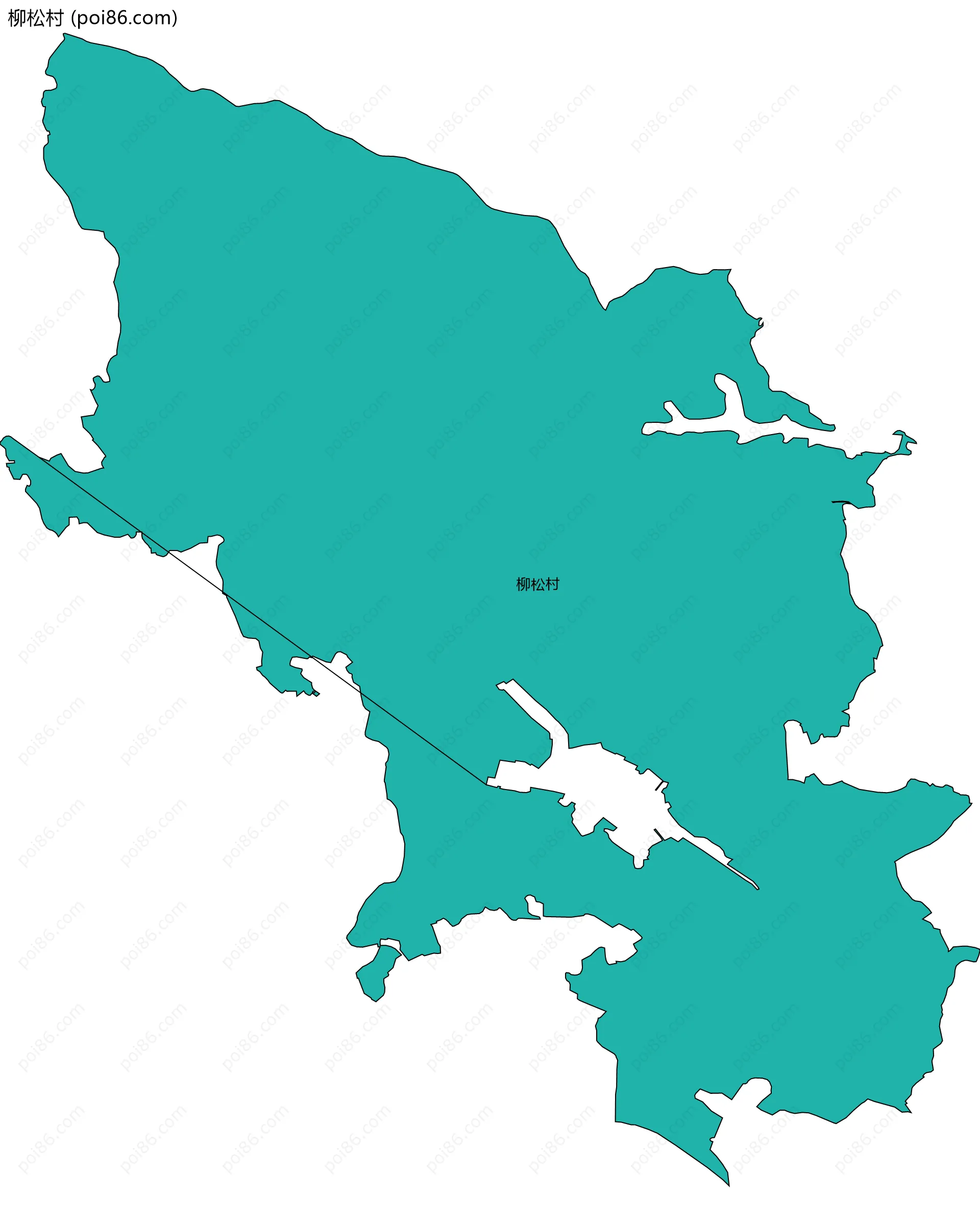 柳松村边界地图