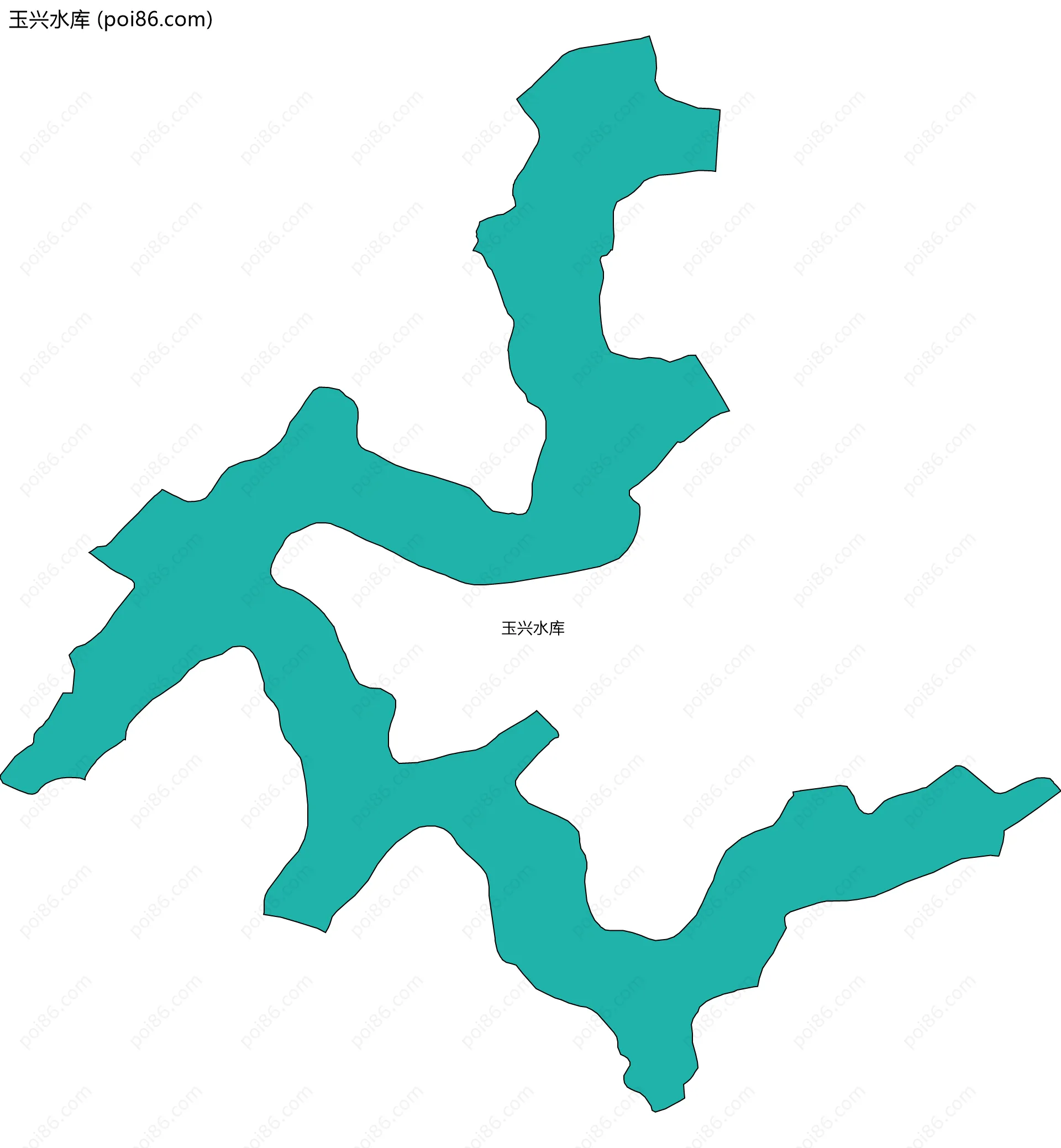 玉兴水库边界地图