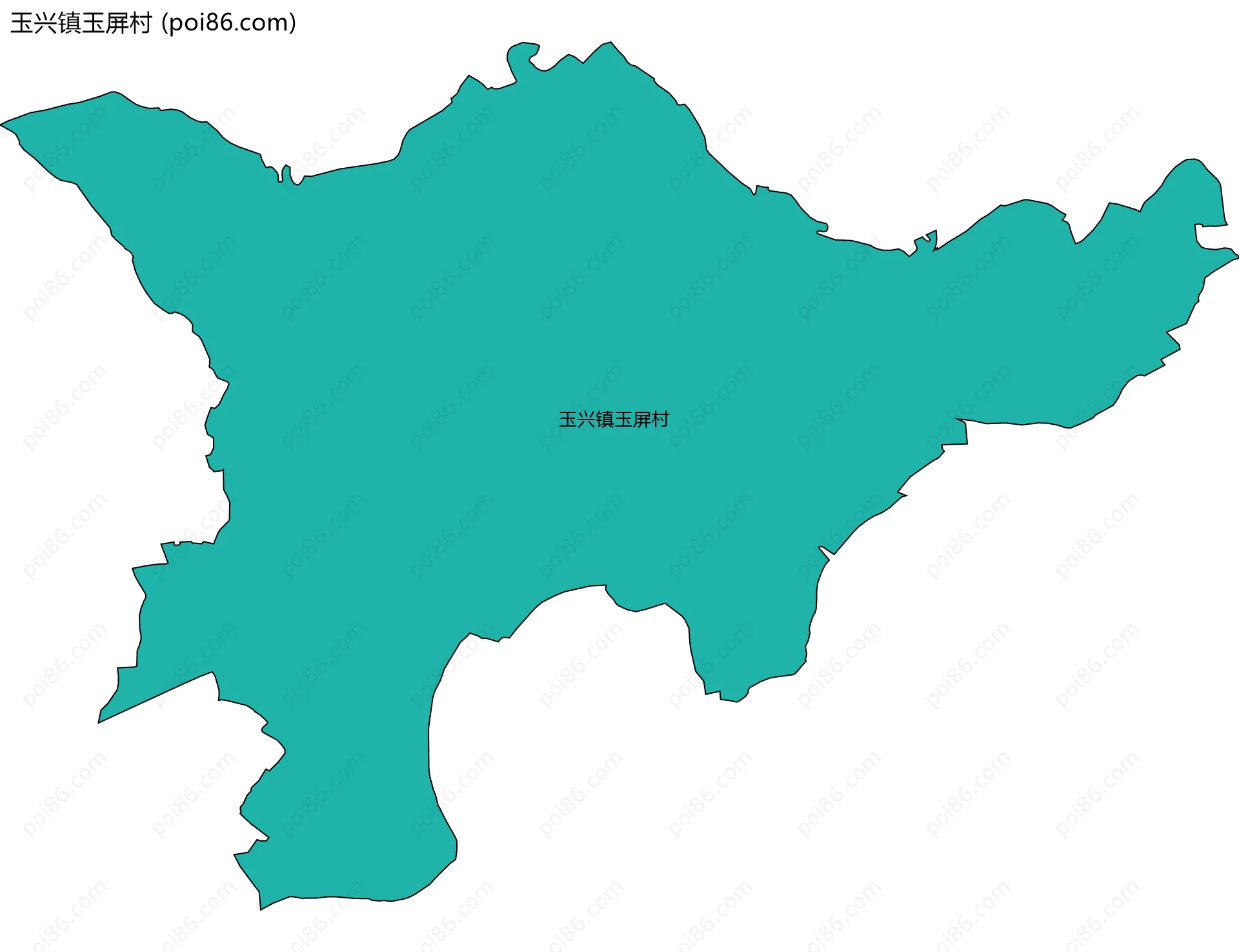 玉兴镇玉屏村边界地图
