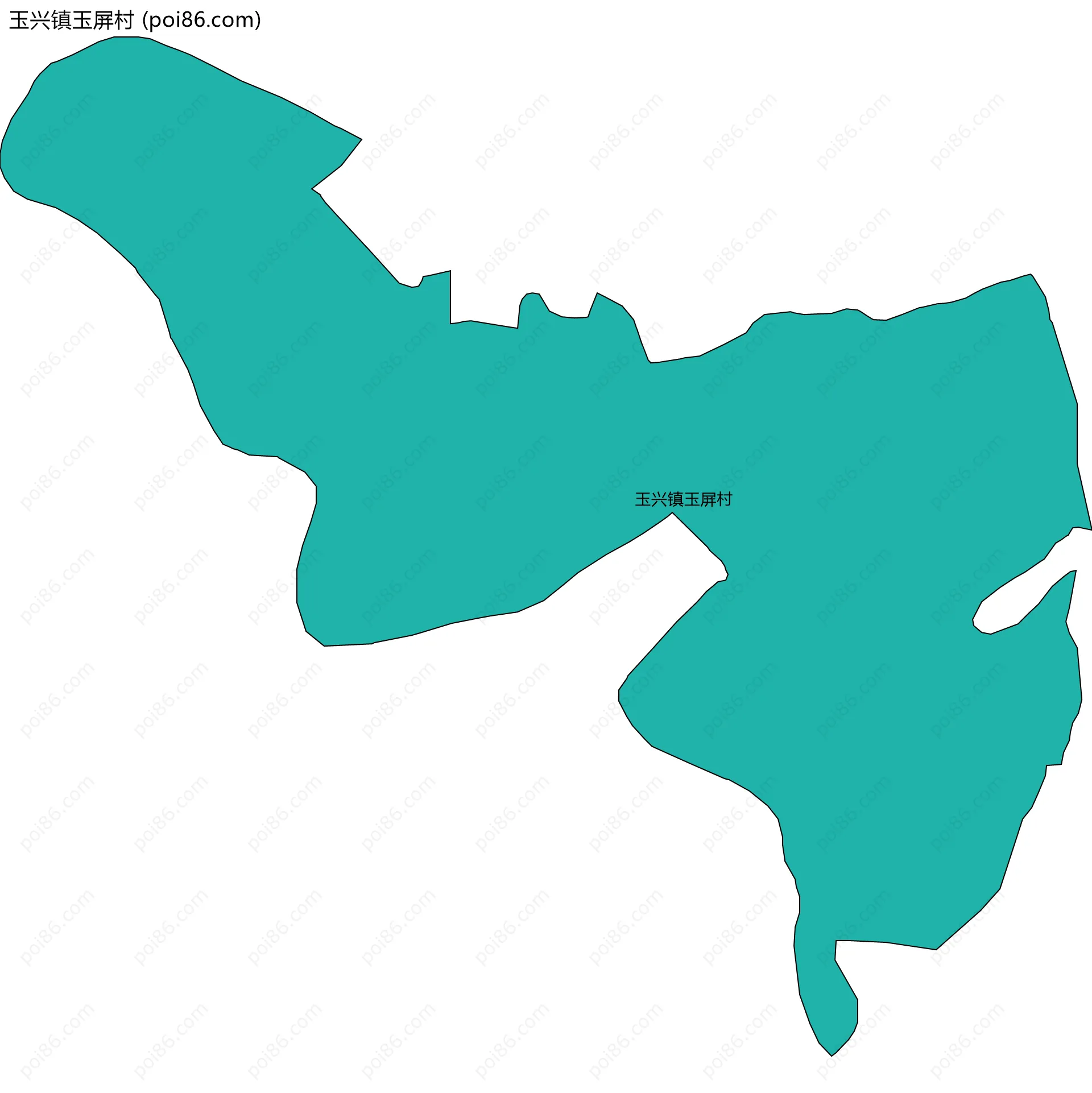 玉兴镇玉屏村边界地图