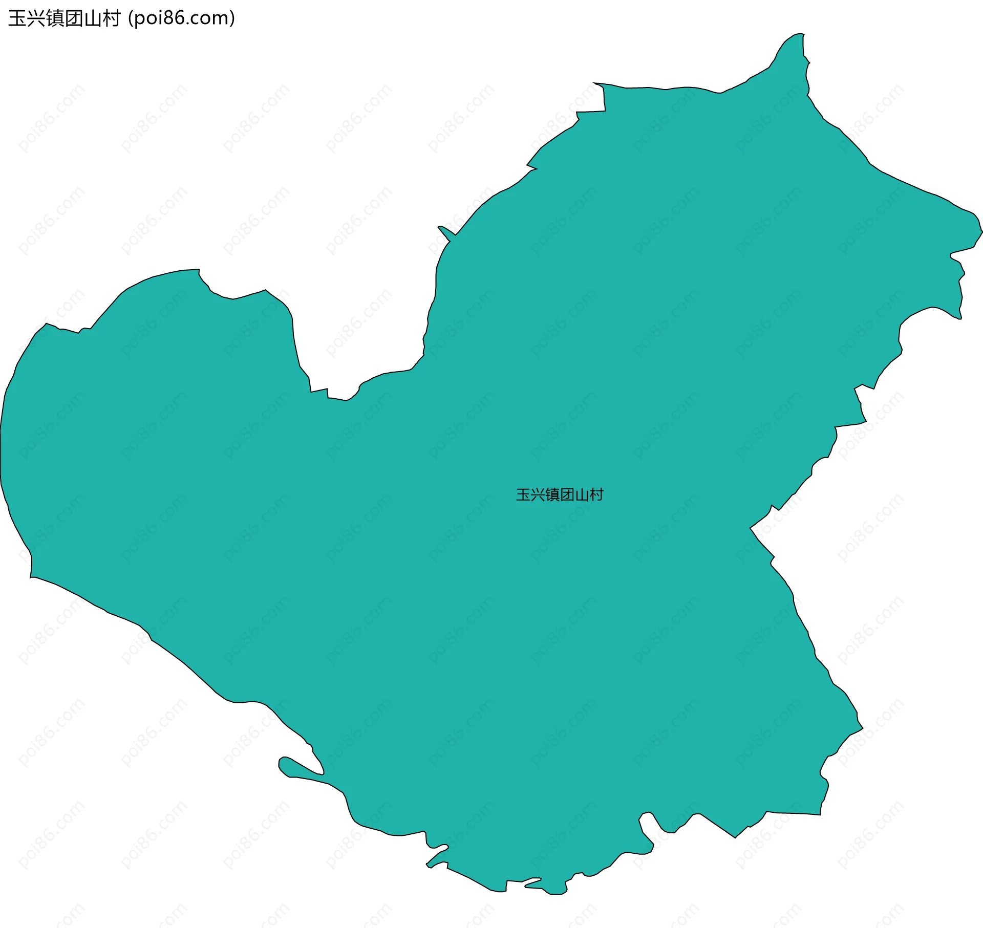 玉兴镇团山村边界地图