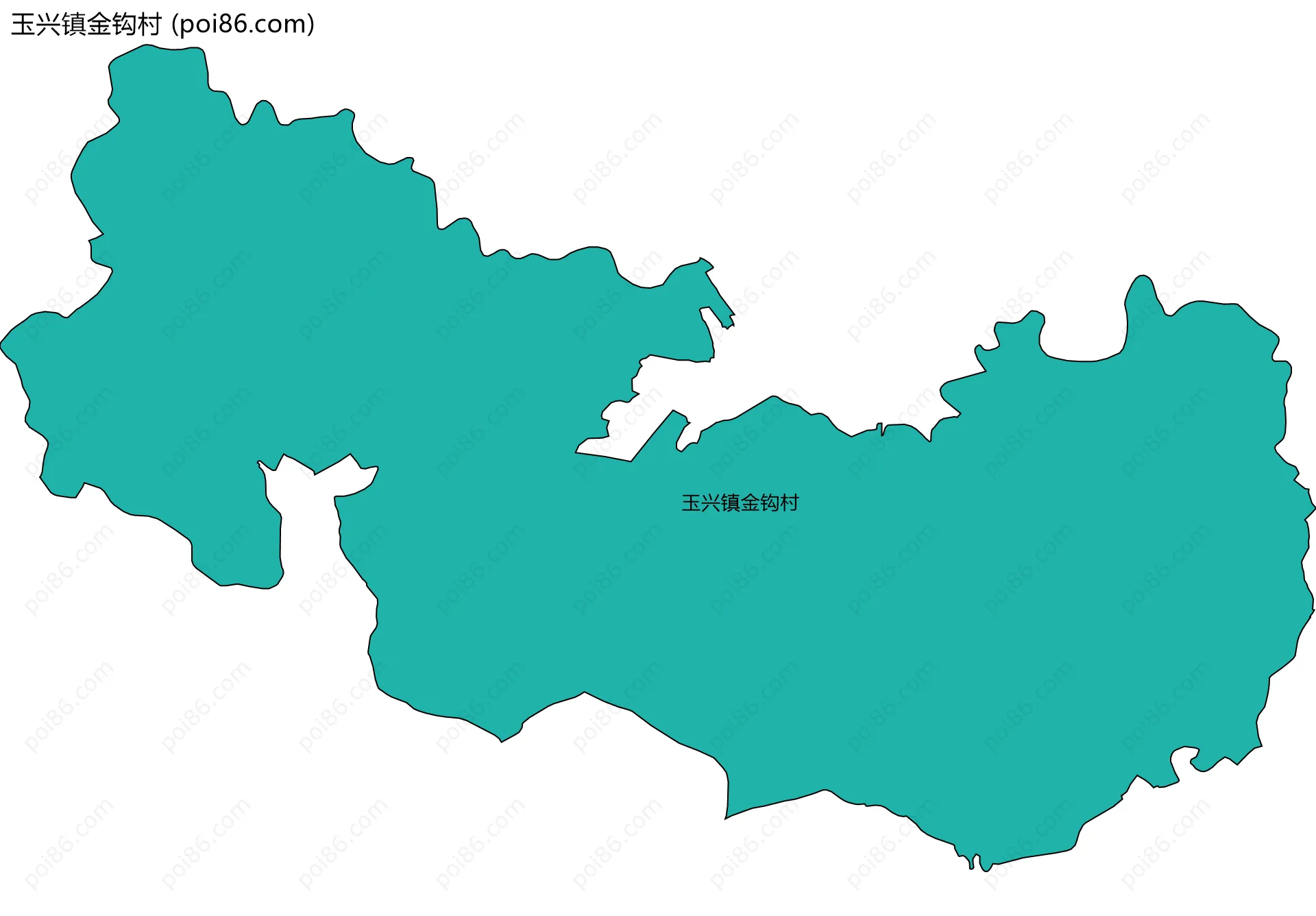 玉兴镇金钩村边界地图