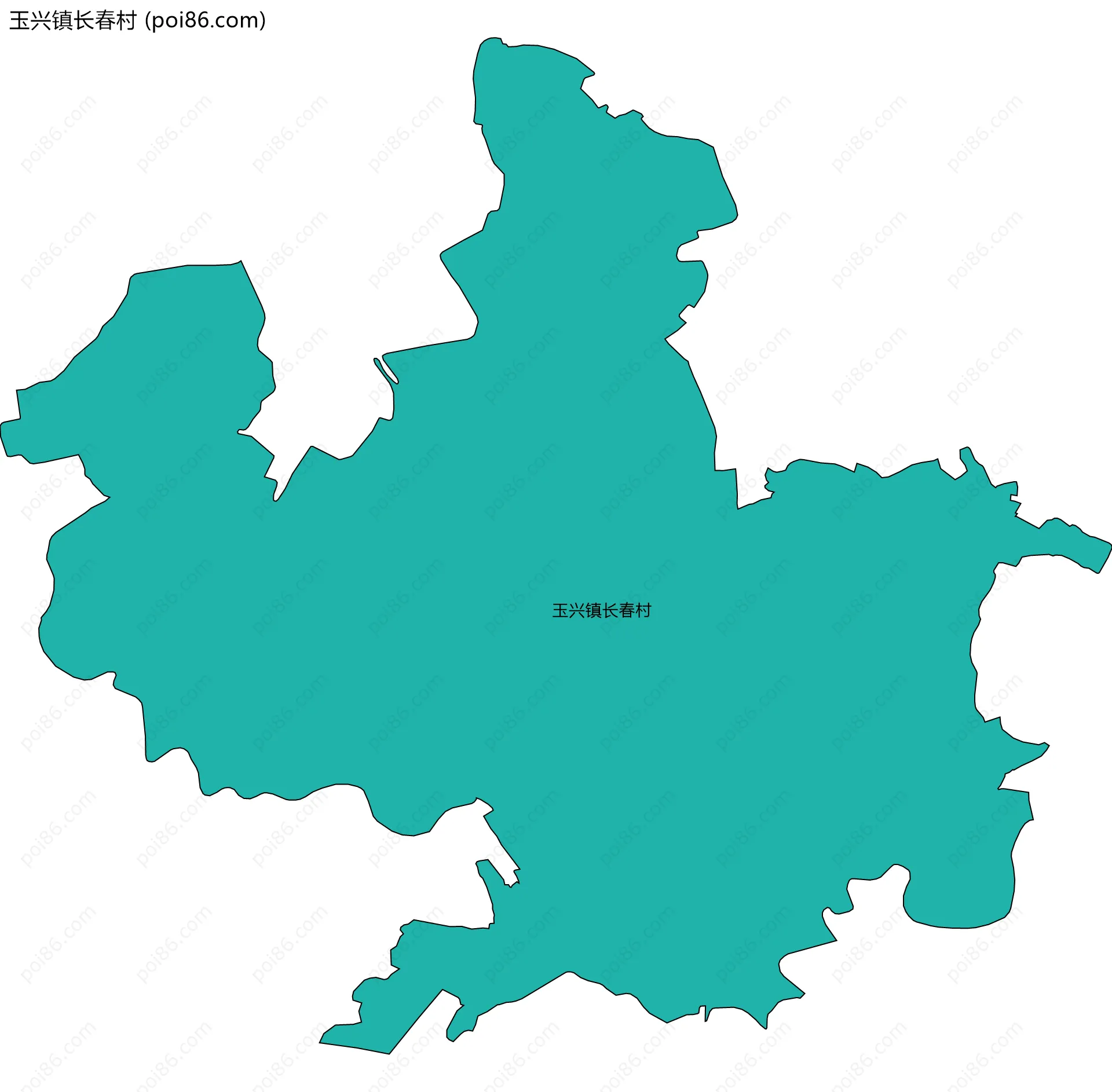 玉兴镇长春村边界地图