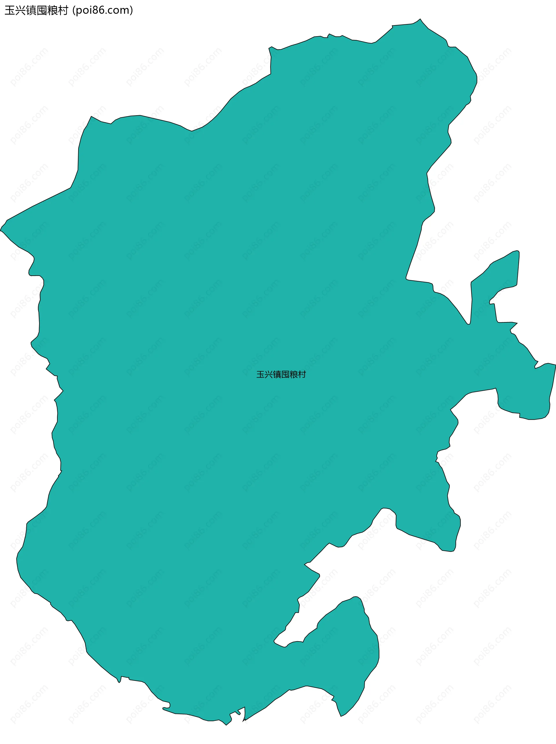 玉兴镇囤粮村边界地图