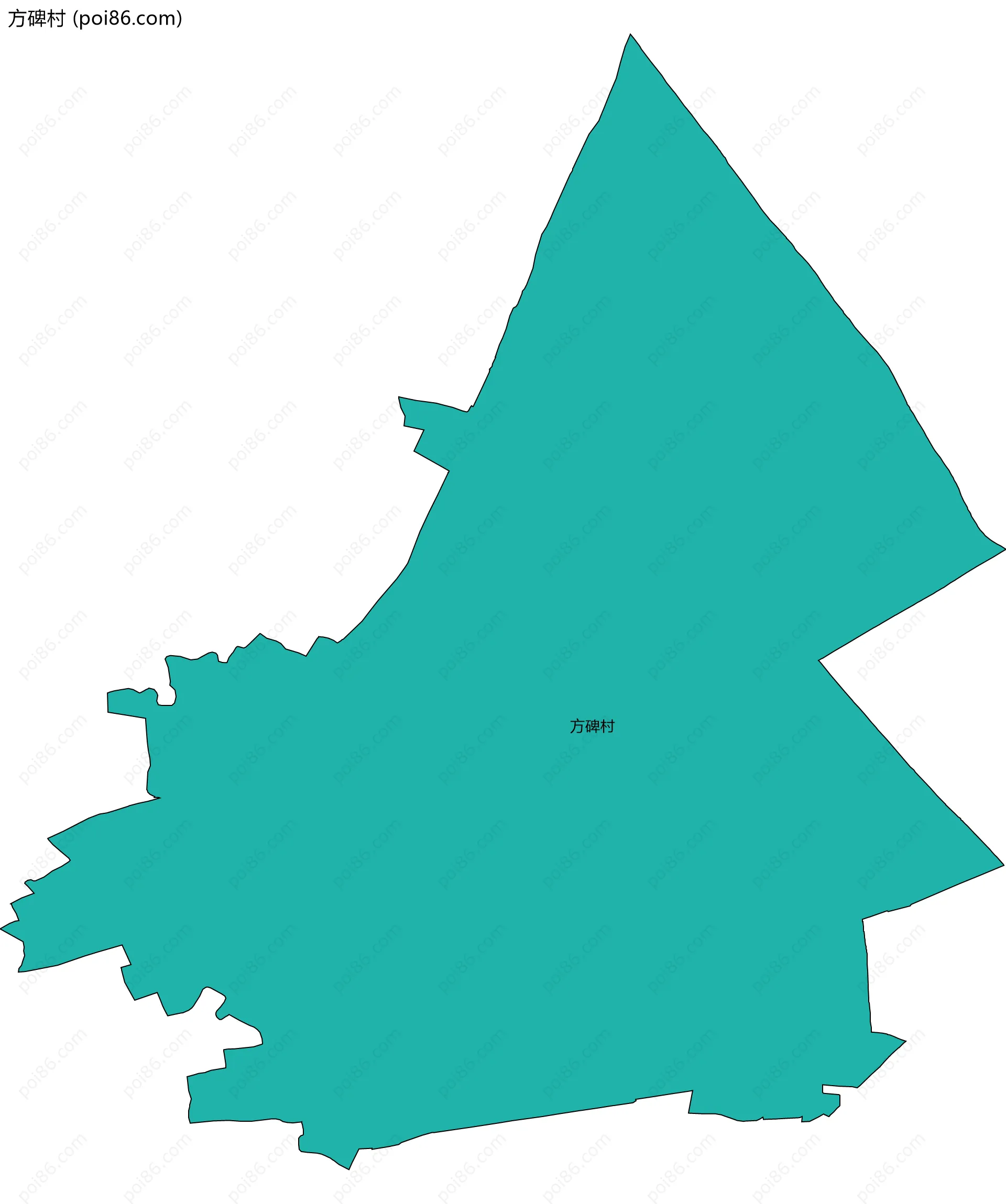 方碑村边界地图