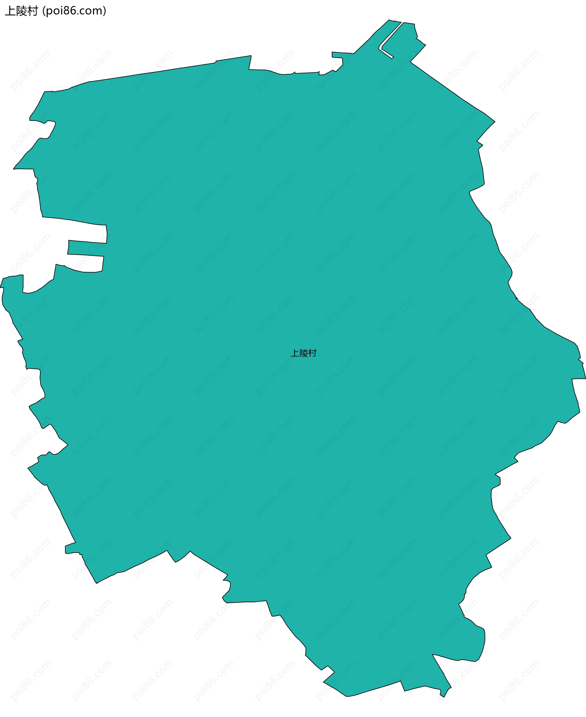 上陵村边界地图