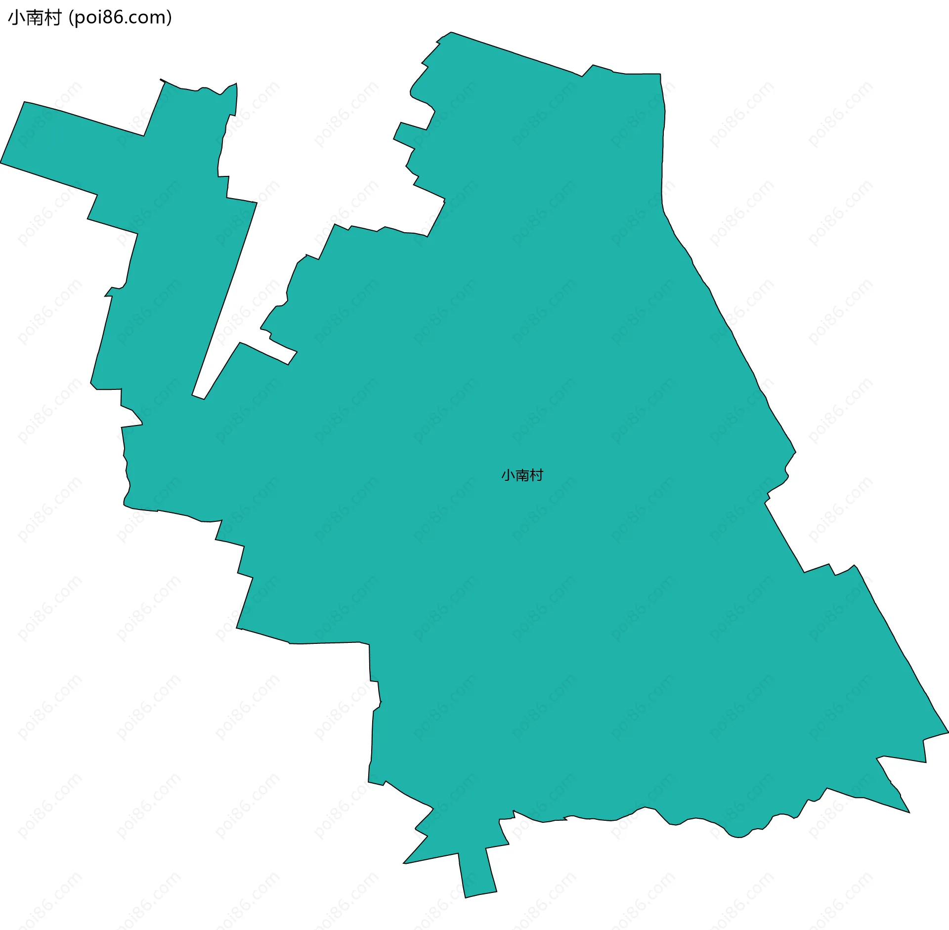 小南村边界地图