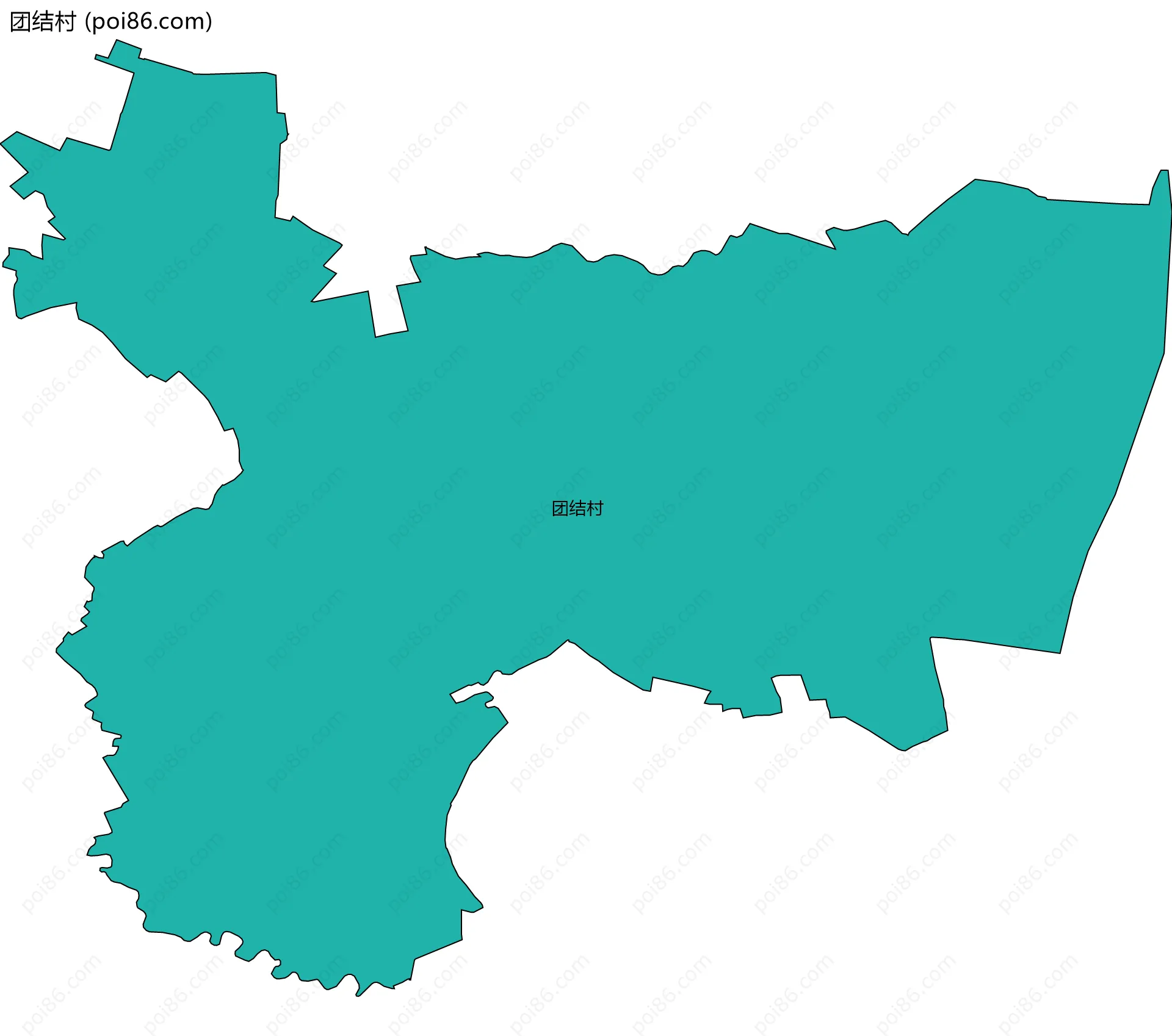团结村边界地图