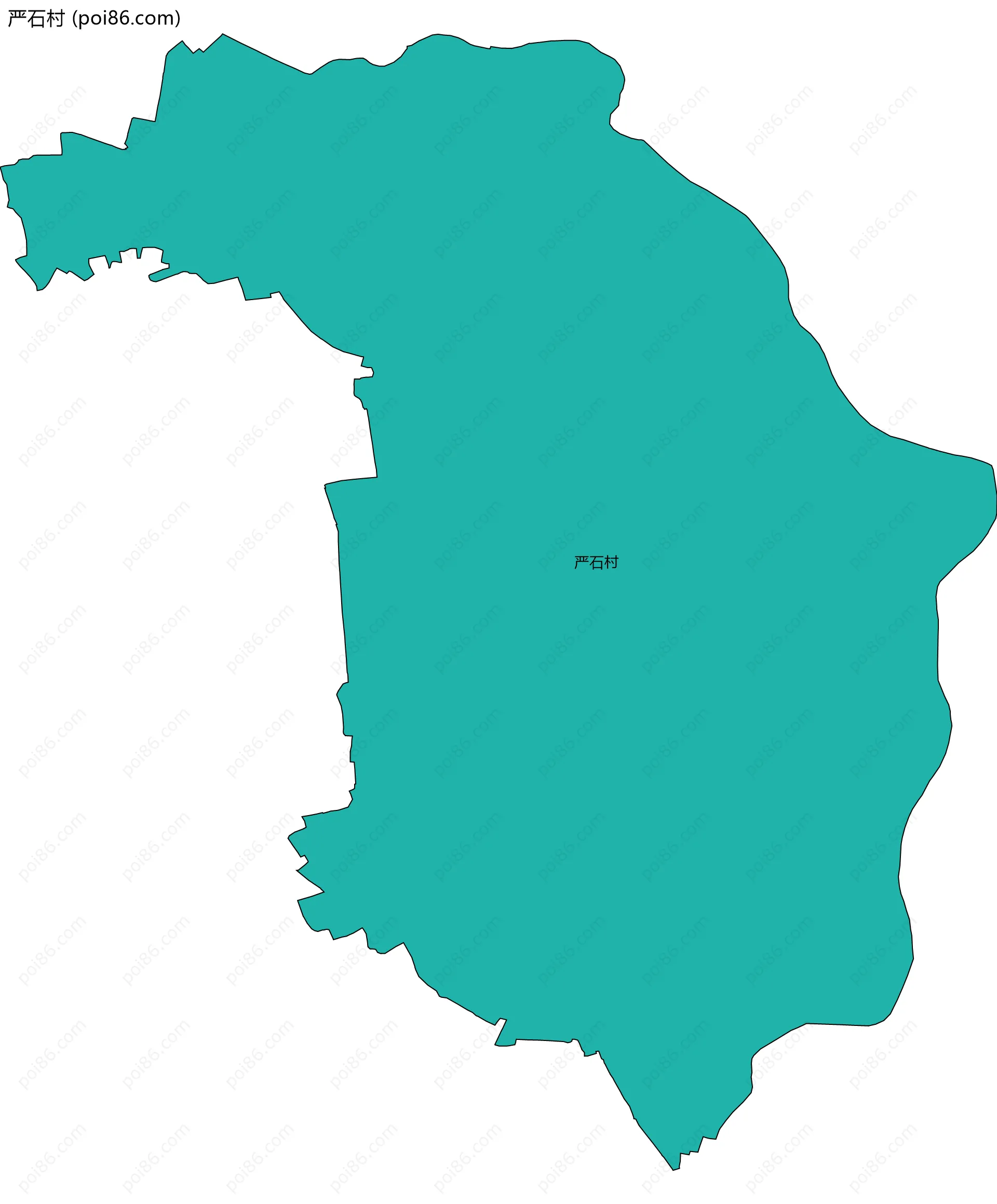 严石村边界地图