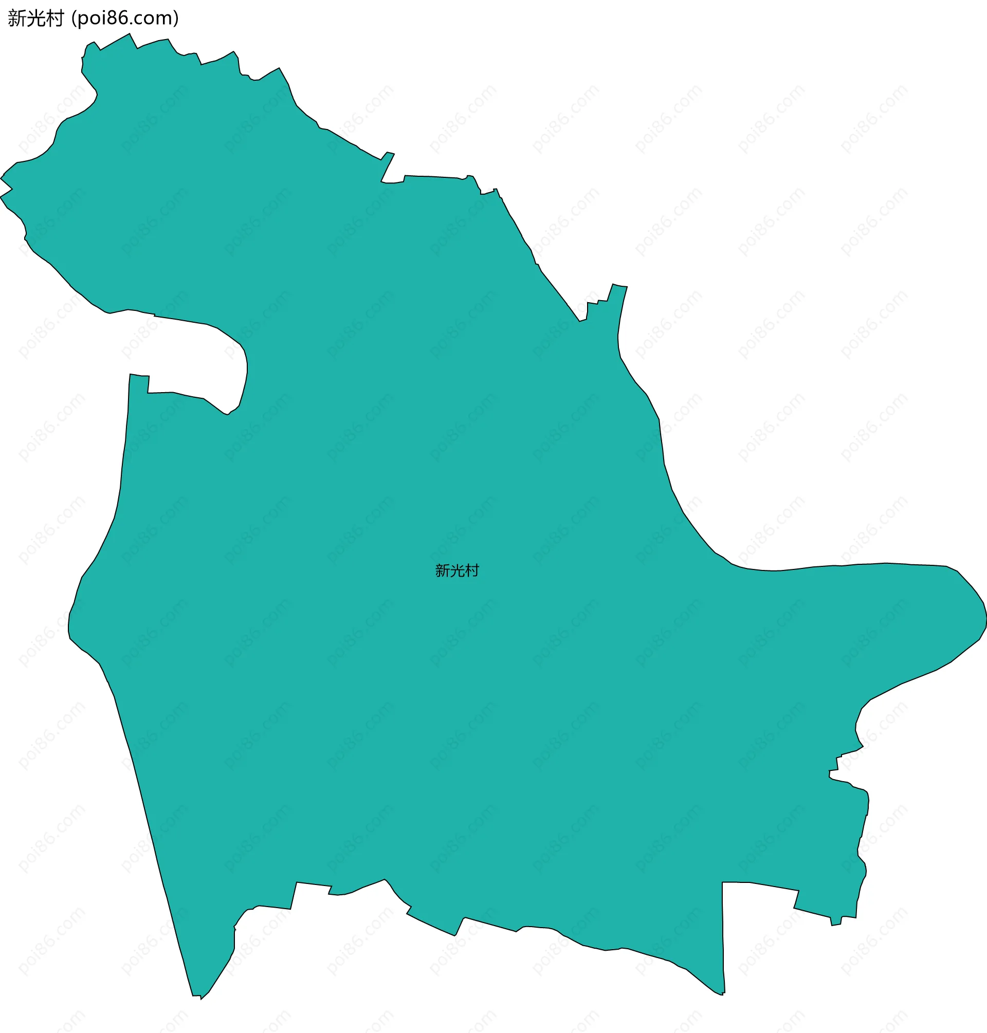 新光村边界地图