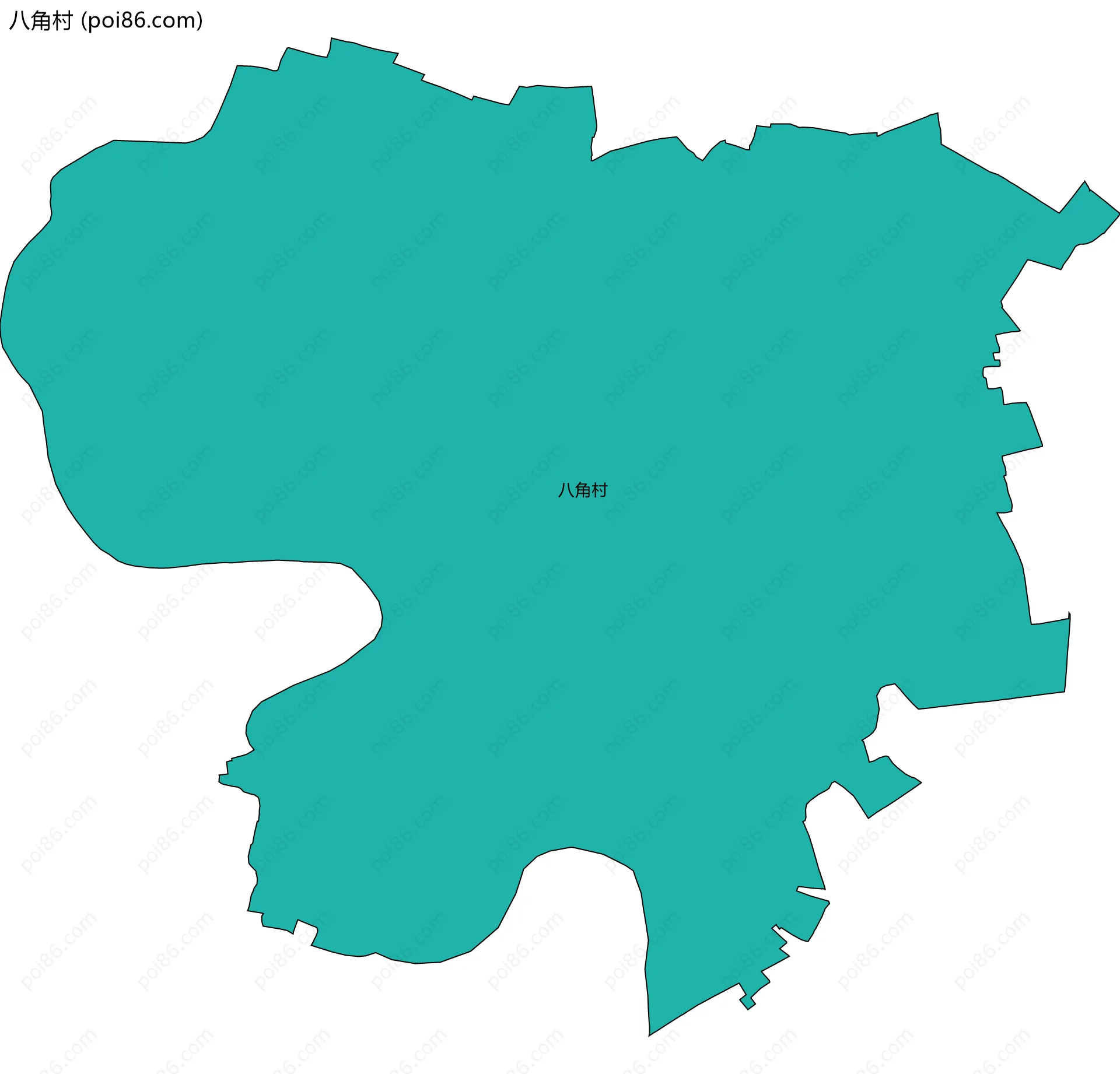 八角村边界地图
