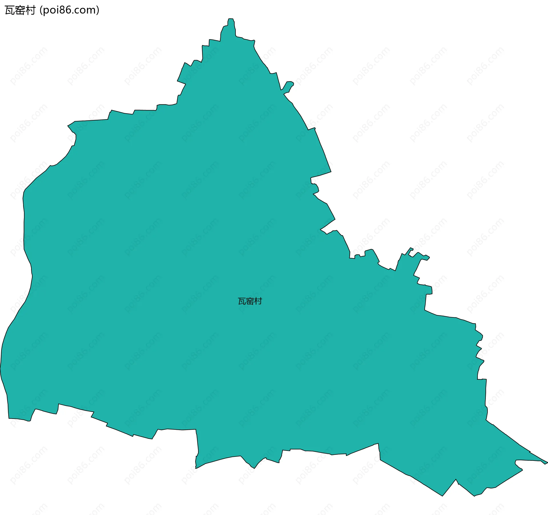 瓦窑村边界地图