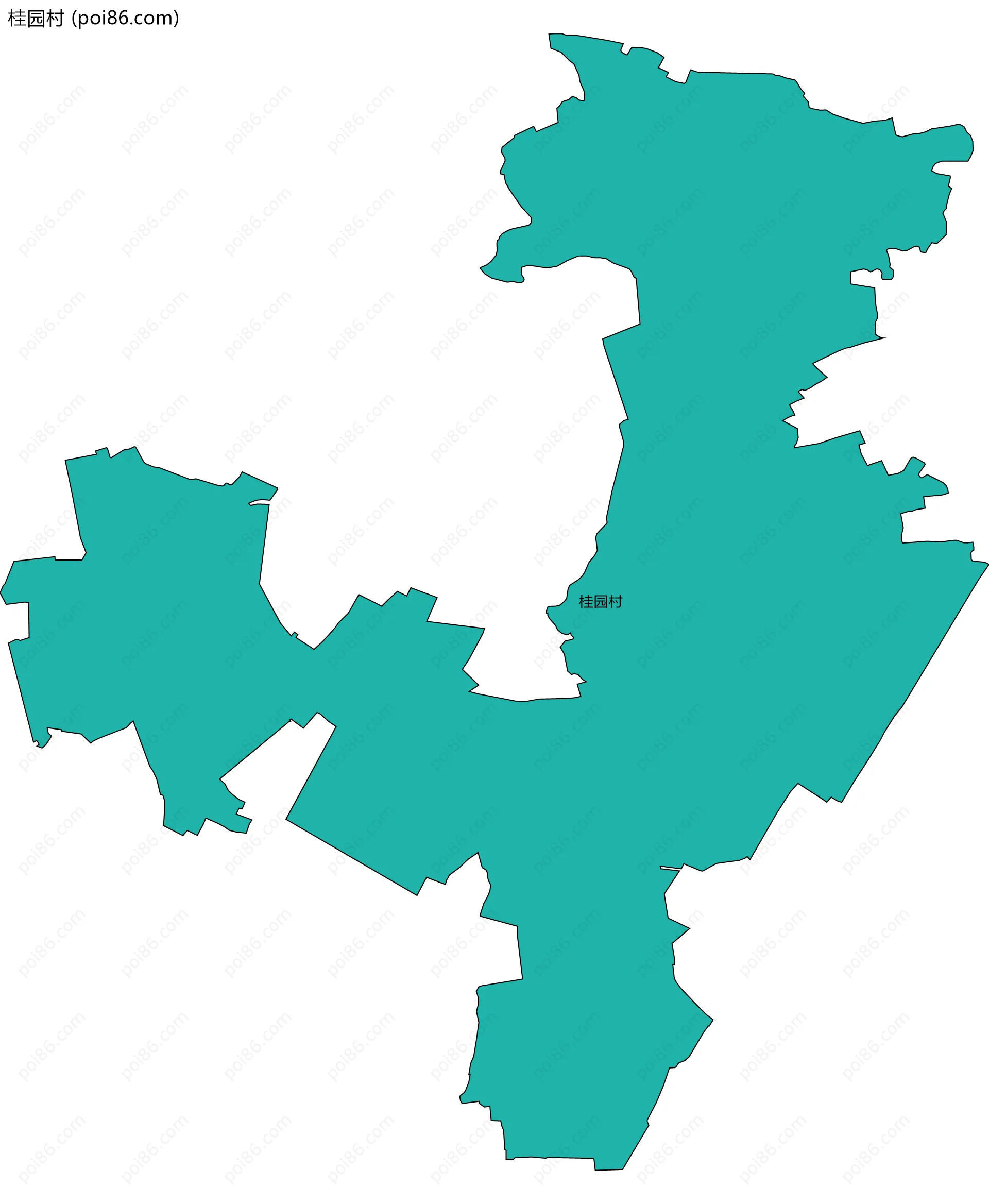 桂园村边界地图