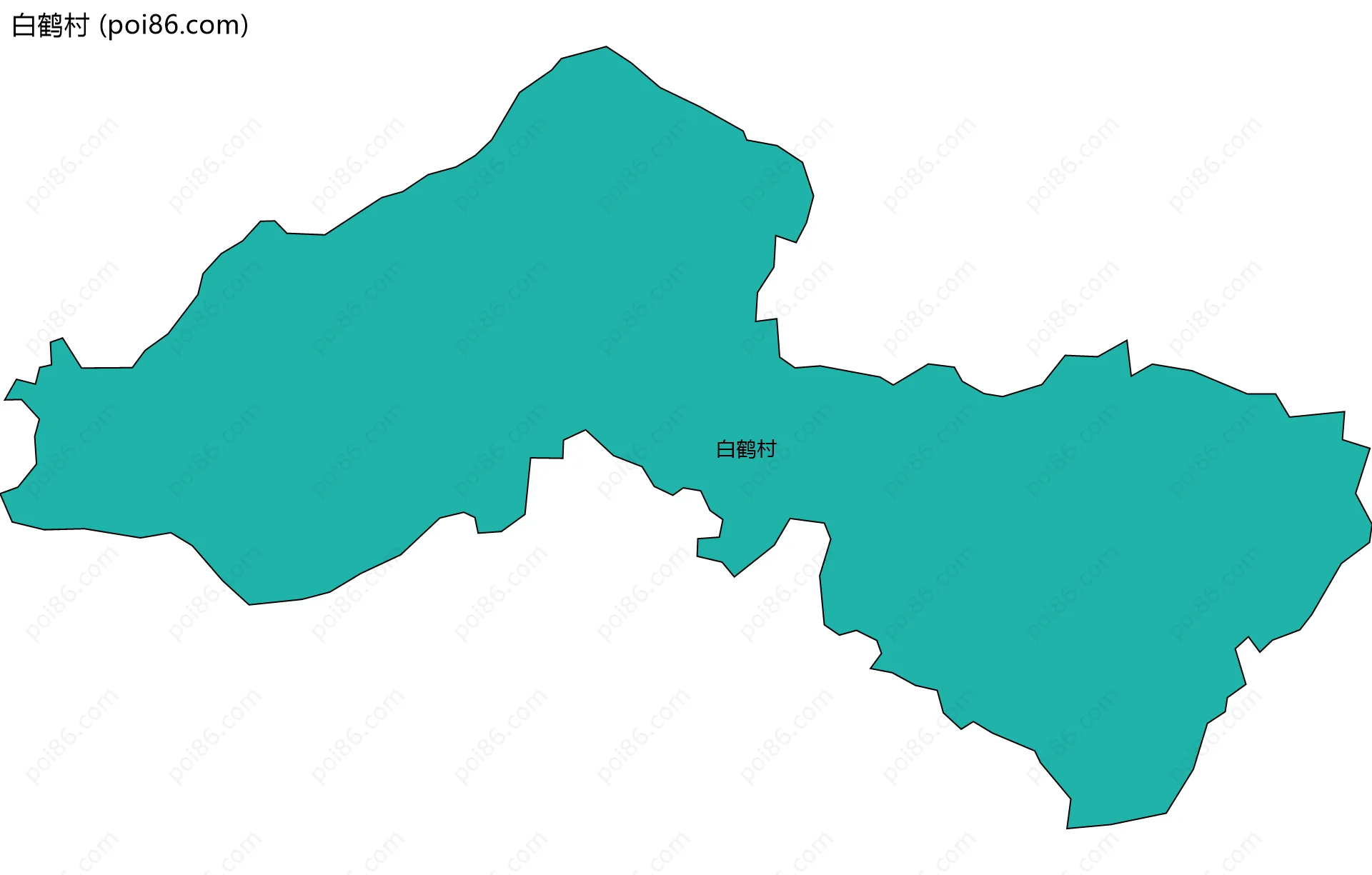 白鹤村边界地图