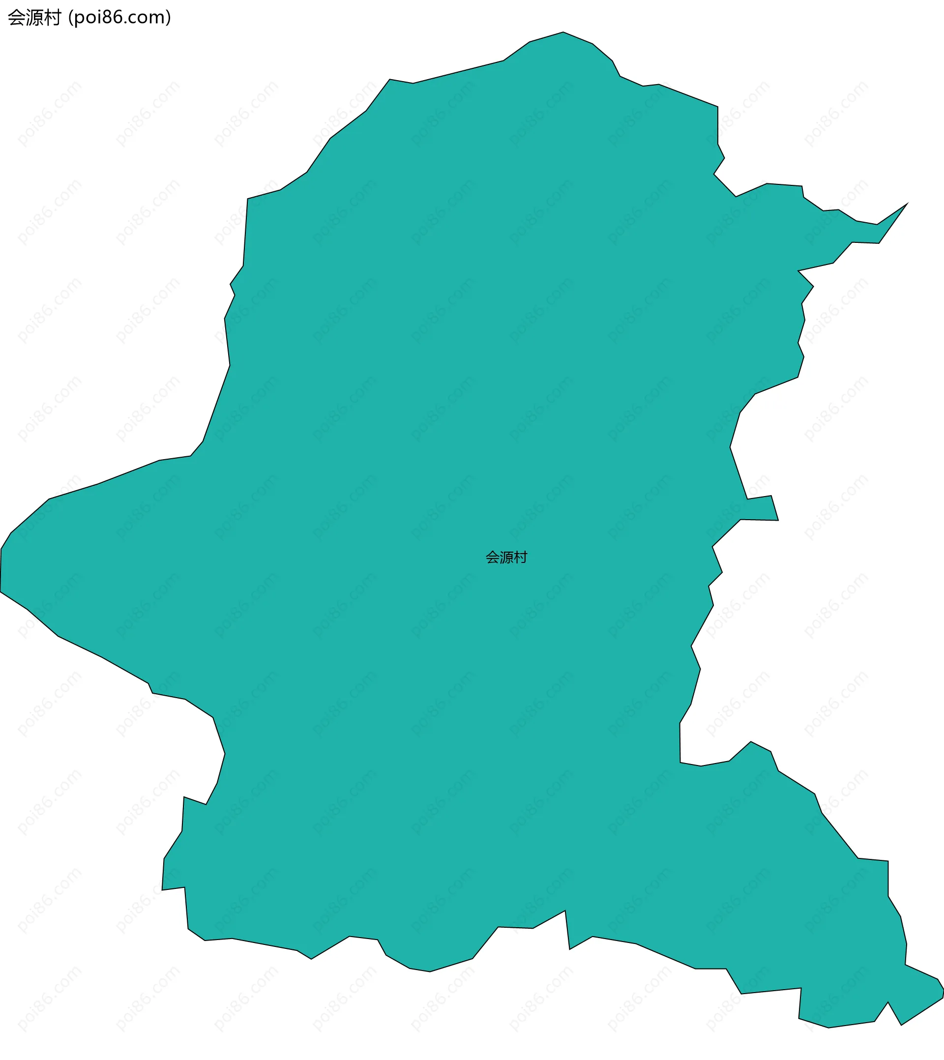 会源村边界地图