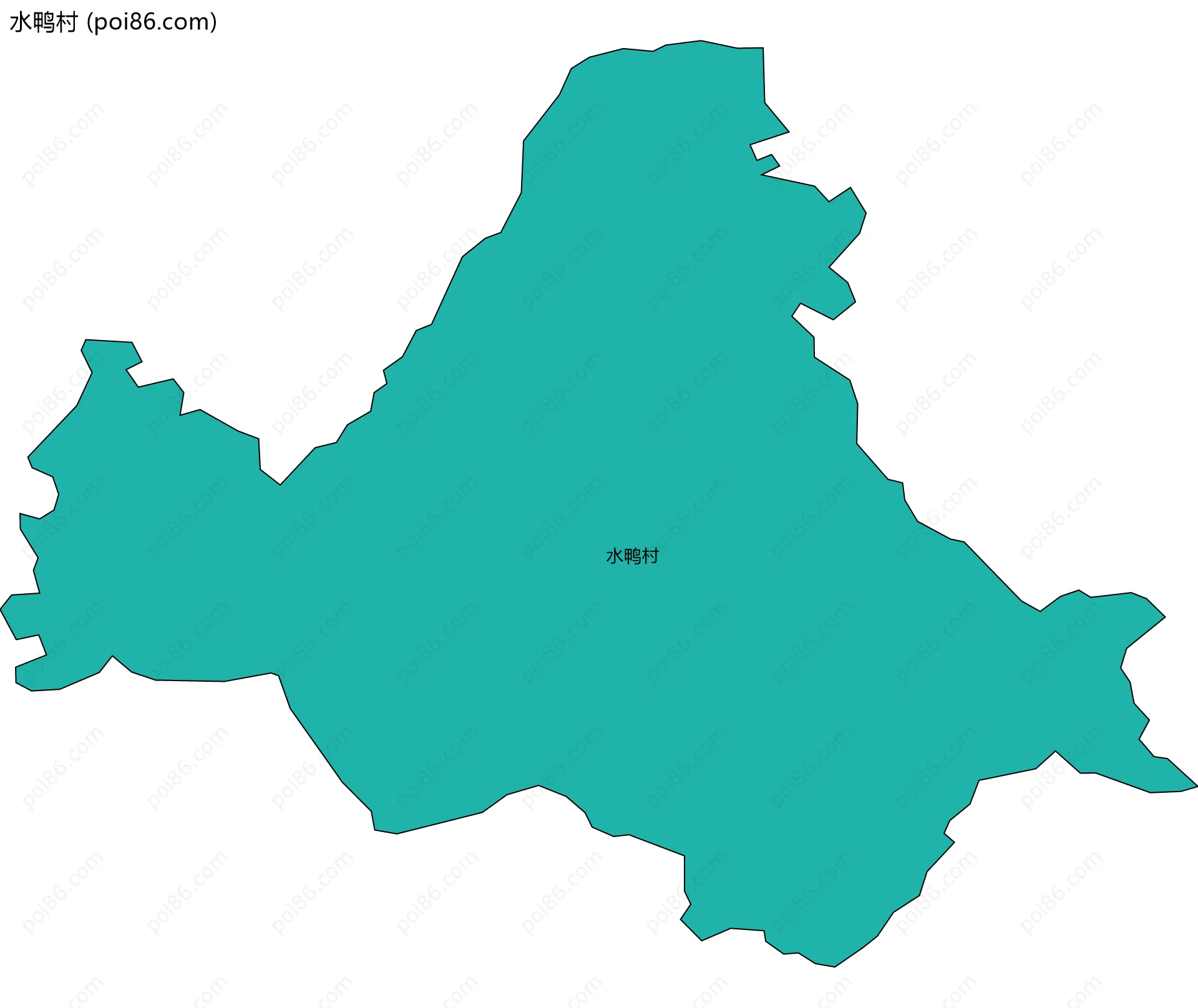 水鸭村边界地图