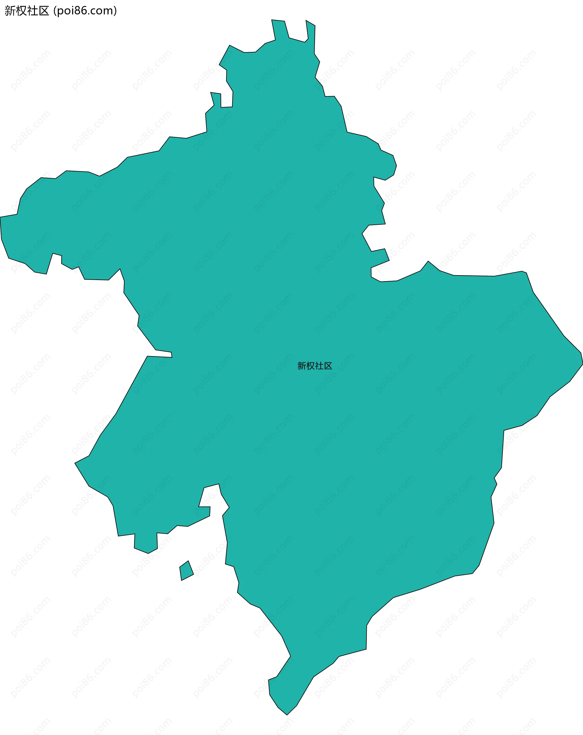 新权社区边界地图