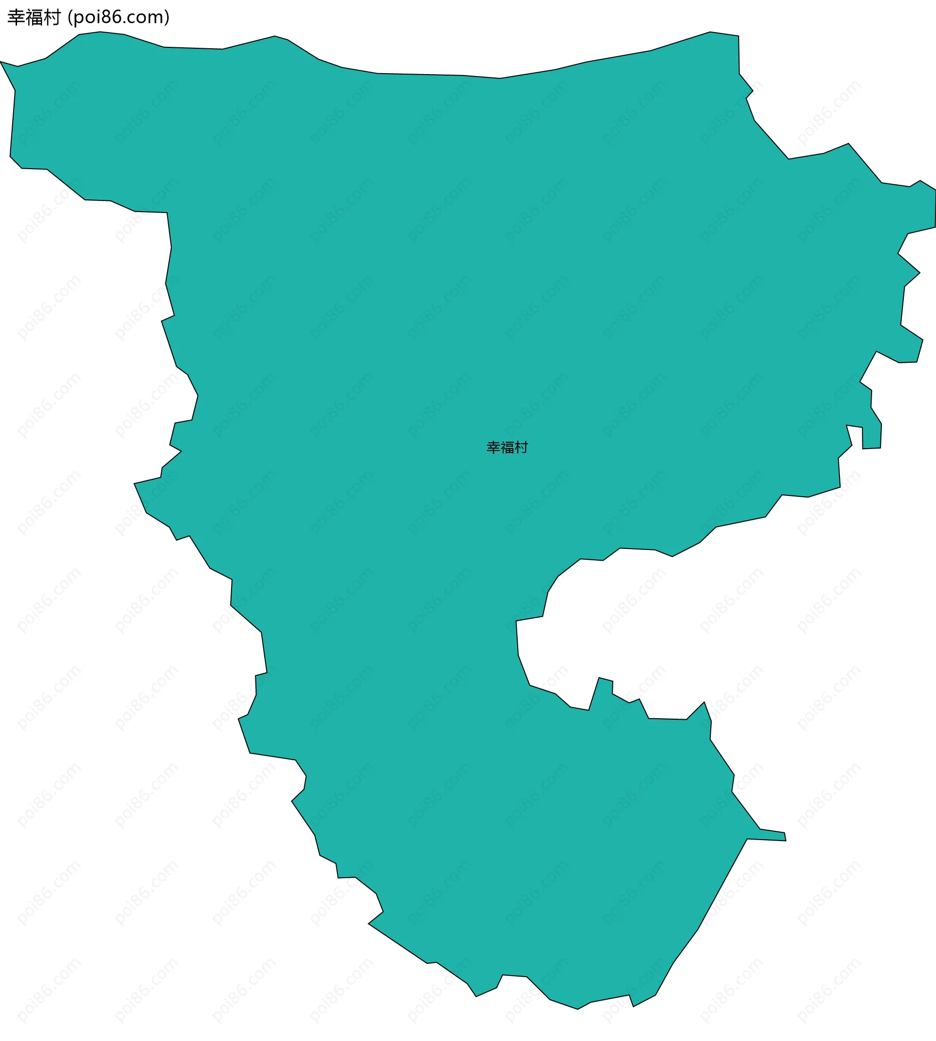 幸福村边界地图