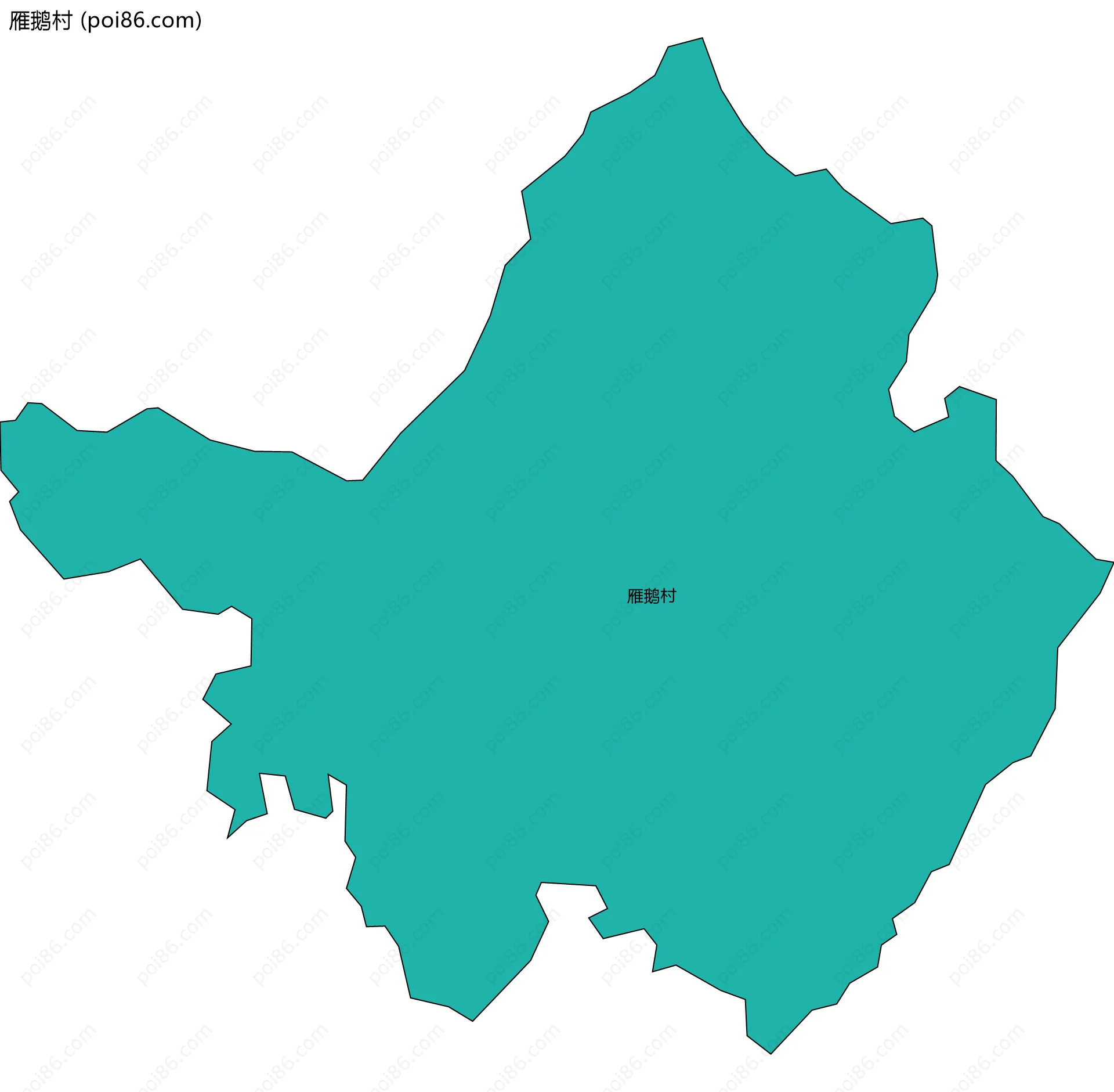 雁鹅村边界地图