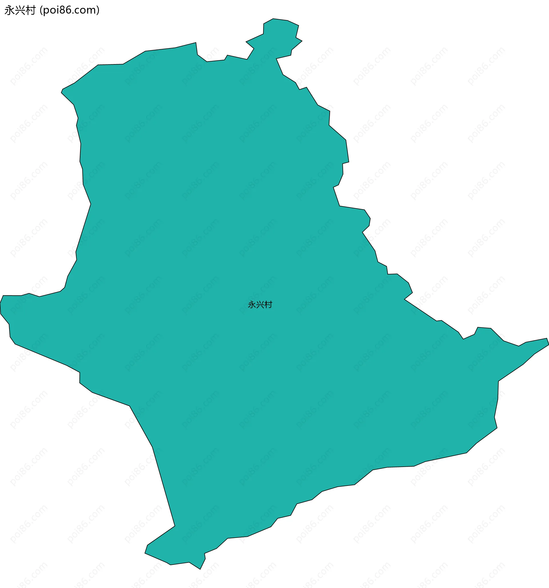 永兴村边界地图