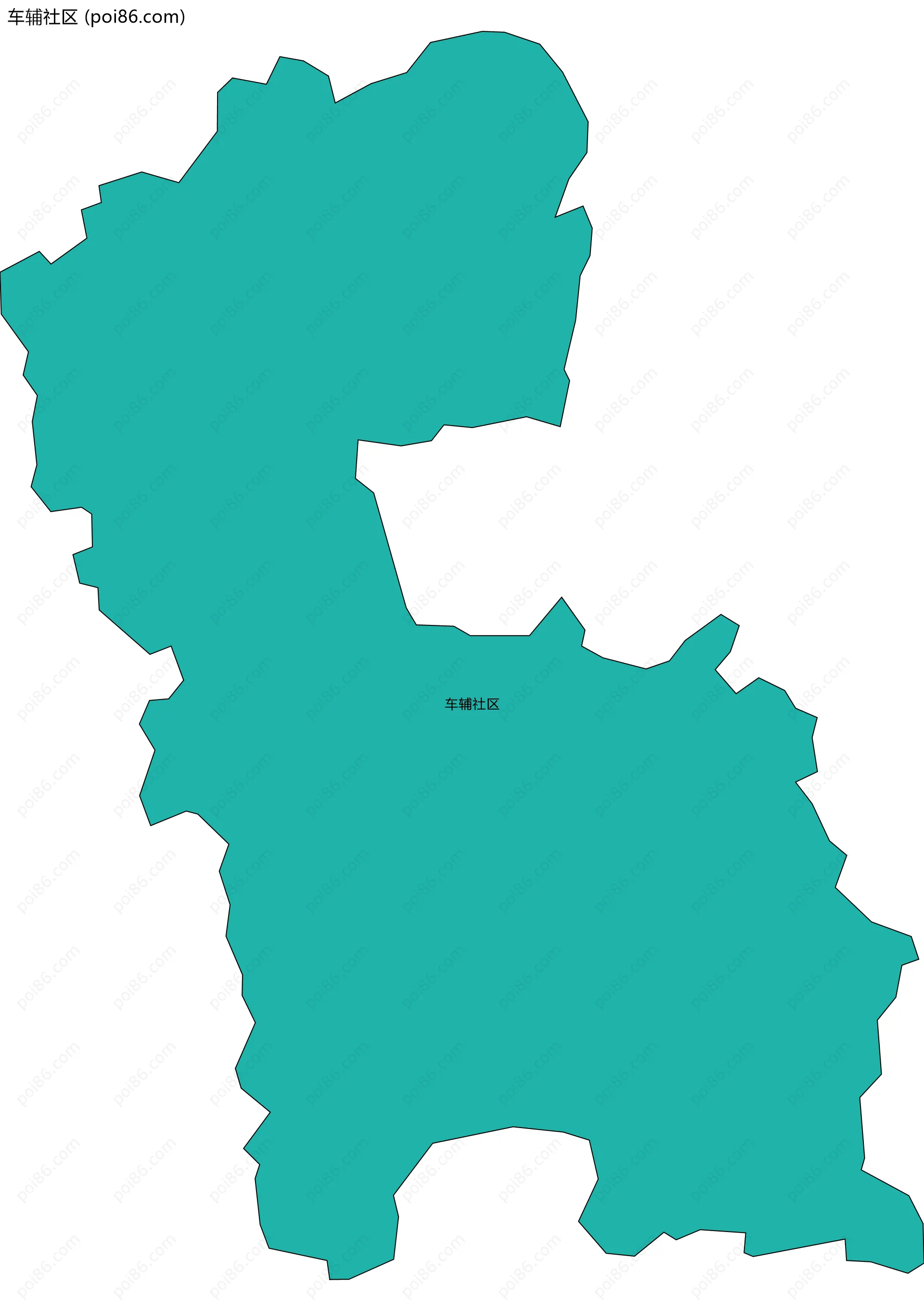 车辅社区边界地图