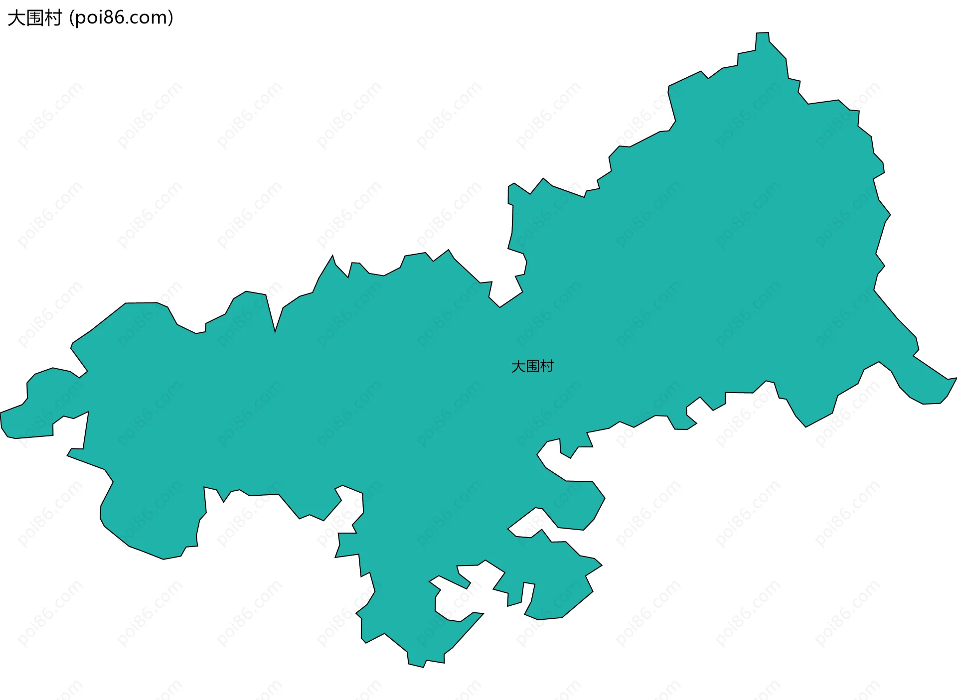 大围村边界地图