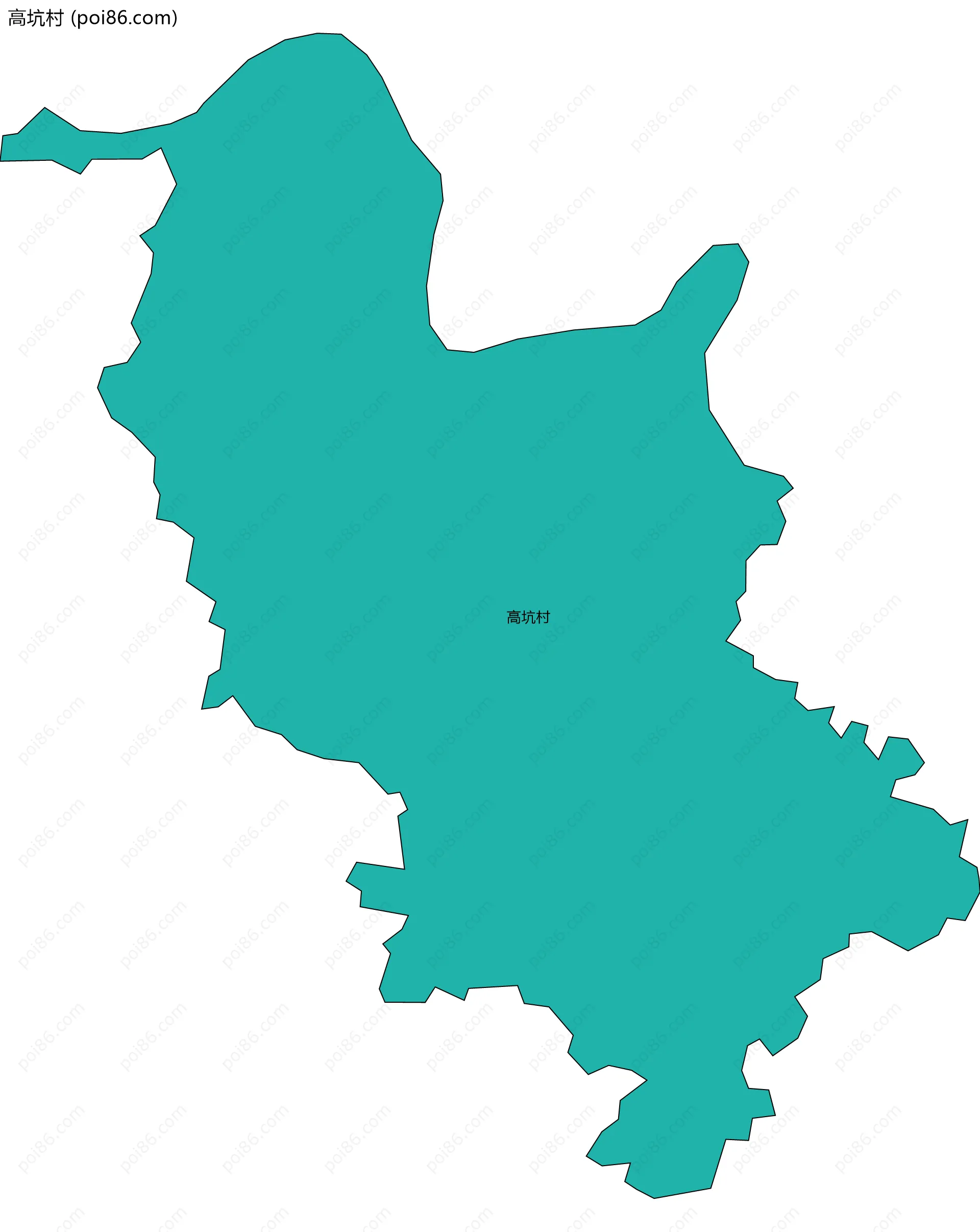 高坑村边界地图