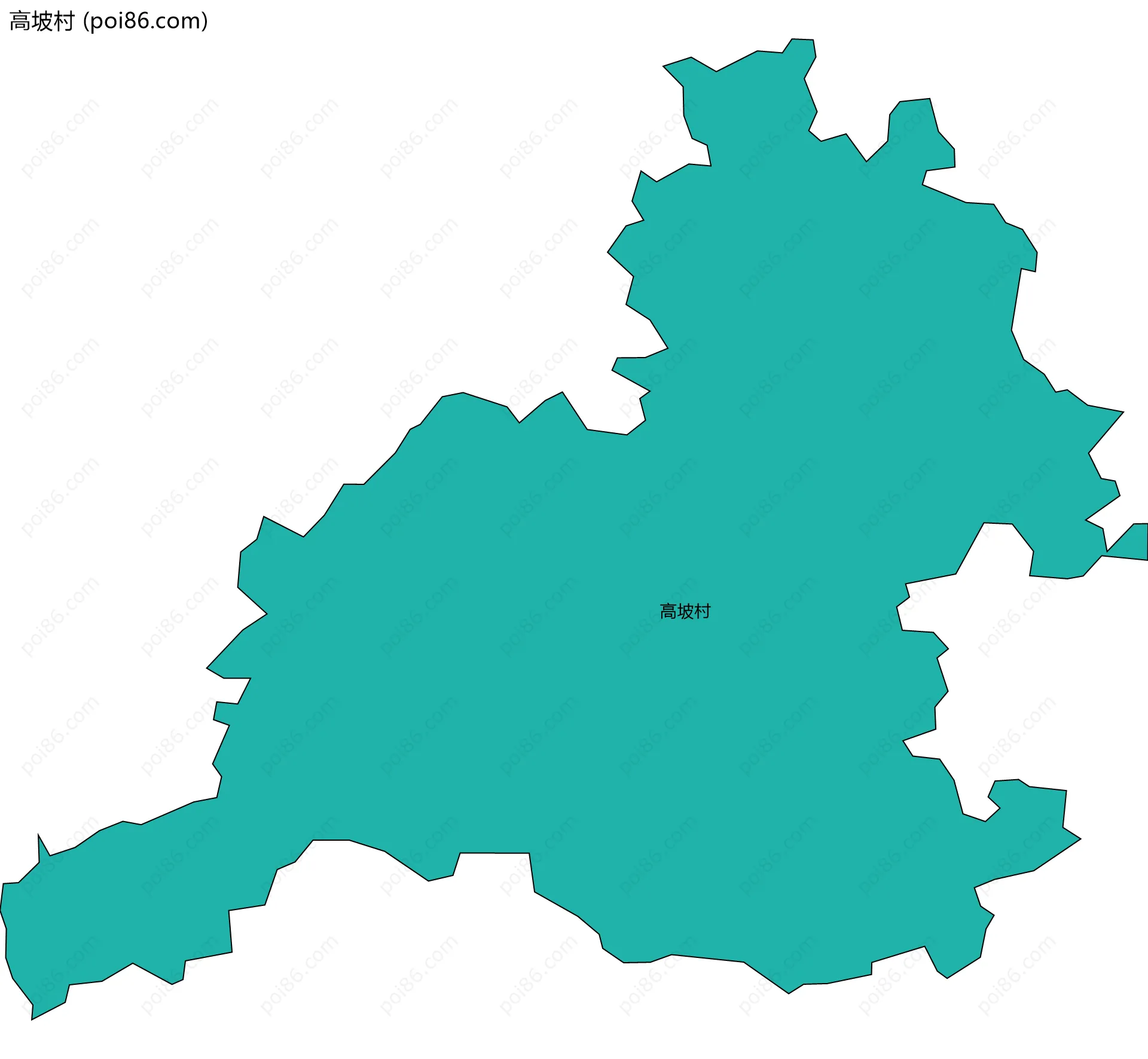 高坡村边界地图