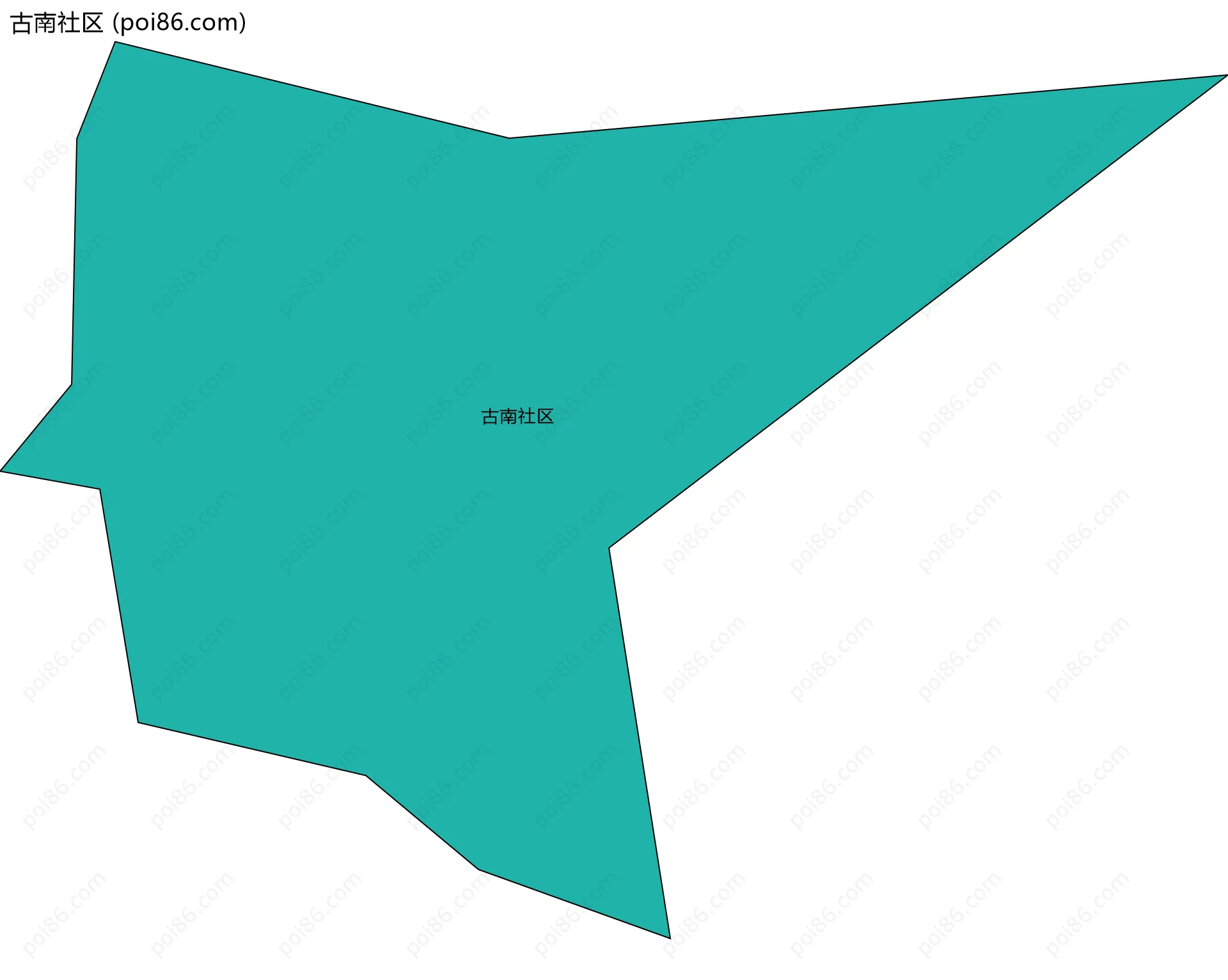古南社区边界地图