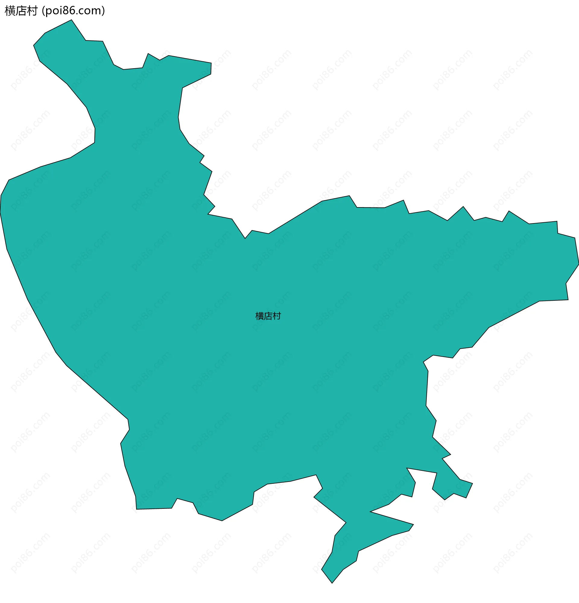 横店村边界地图