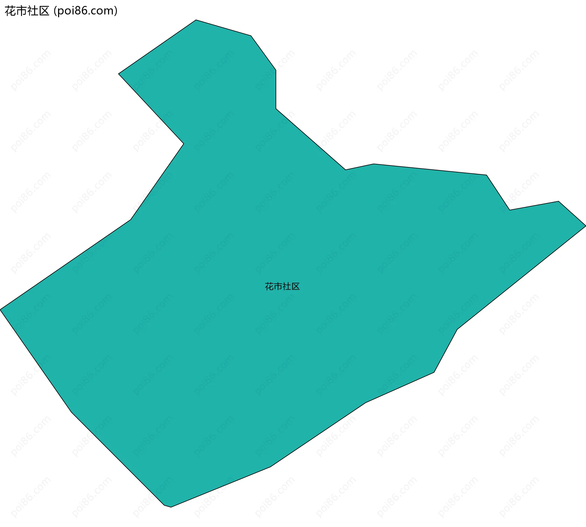 花市社区边界地图