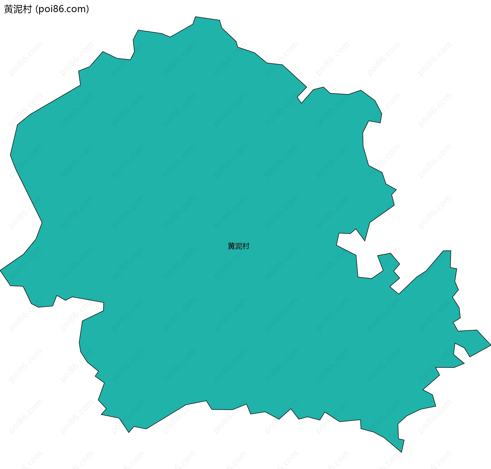黄泥村边界地图
