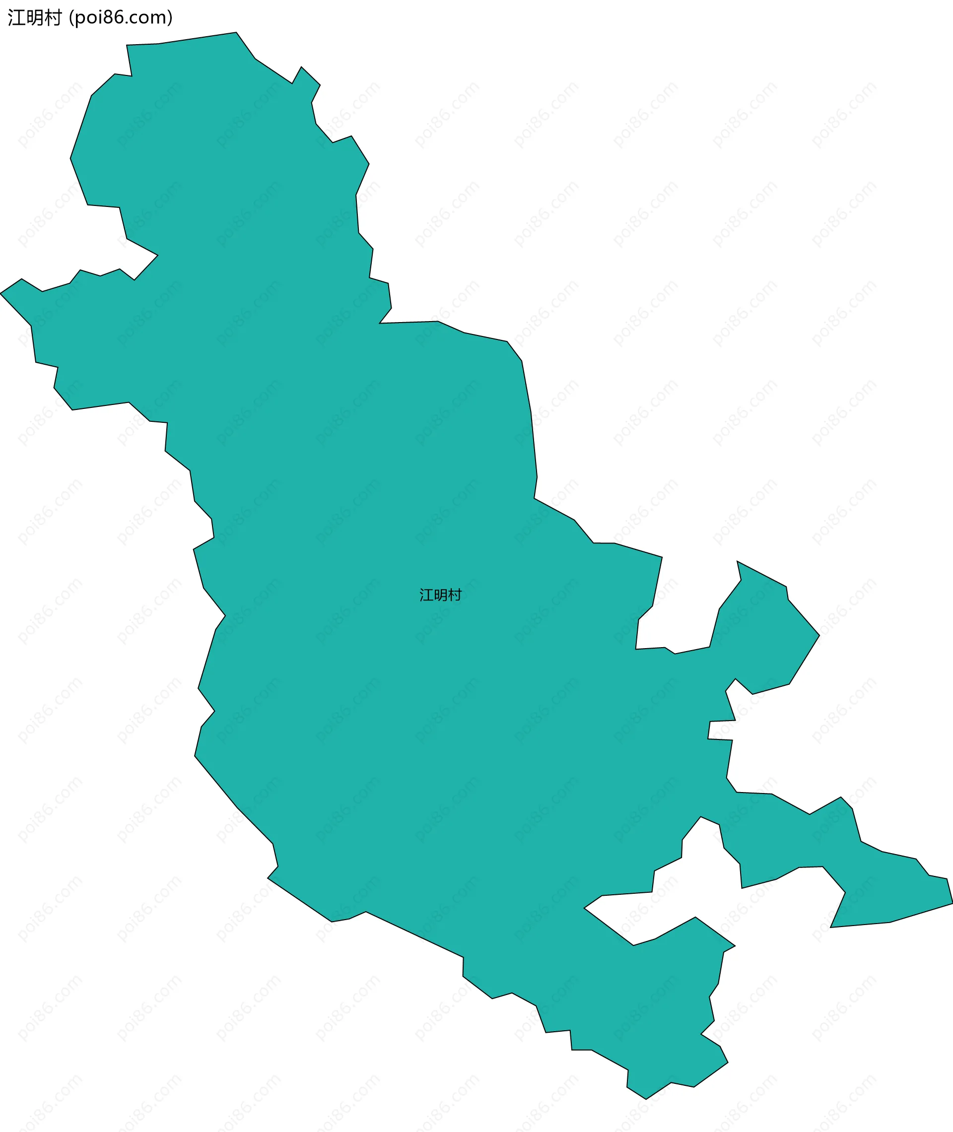 江明村边界地图