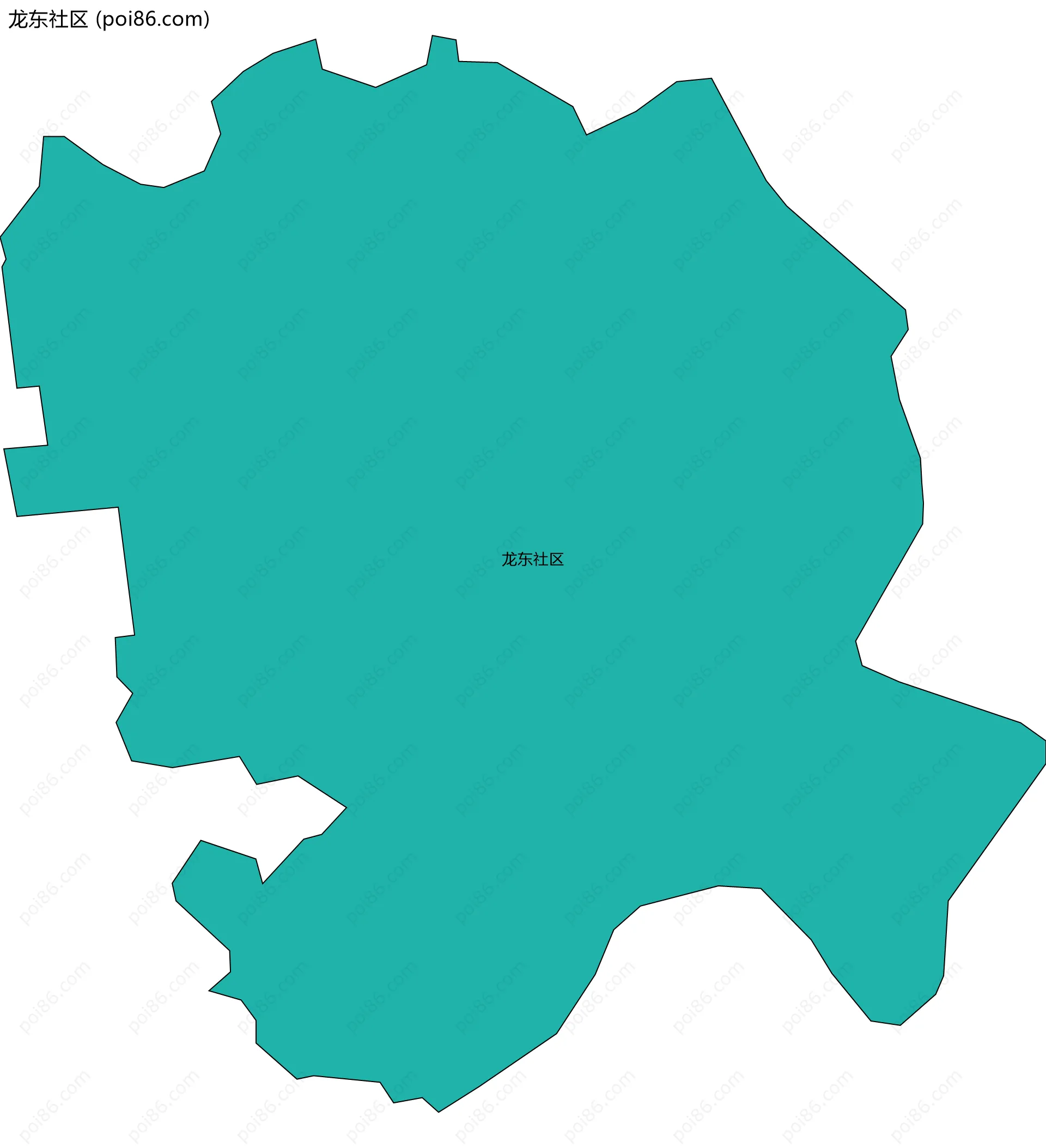 龙东社区边界地图