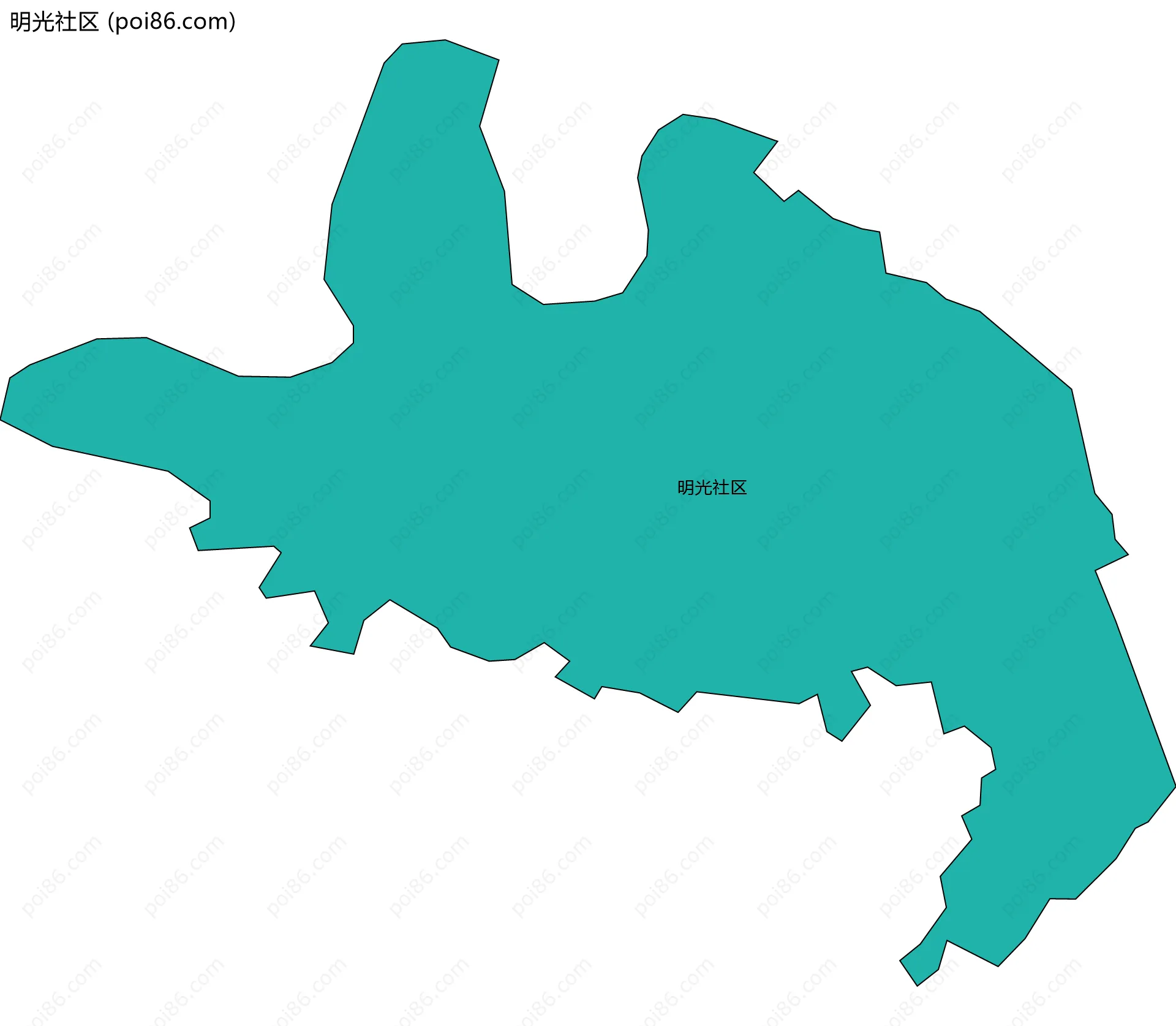 明光社区边界地图