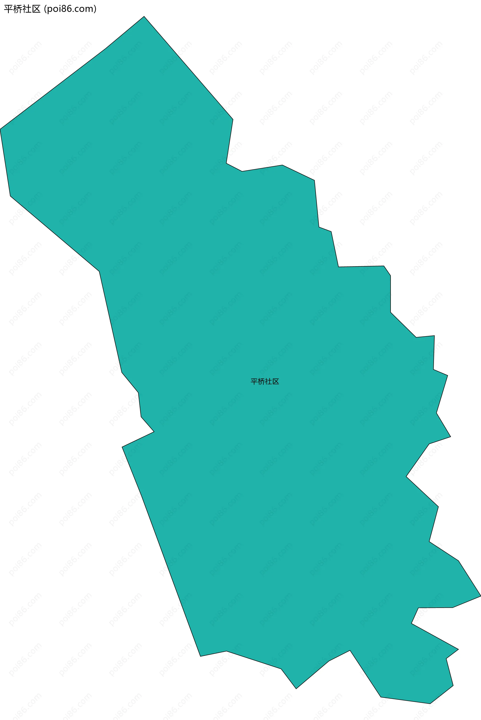 平桥社区边界地图