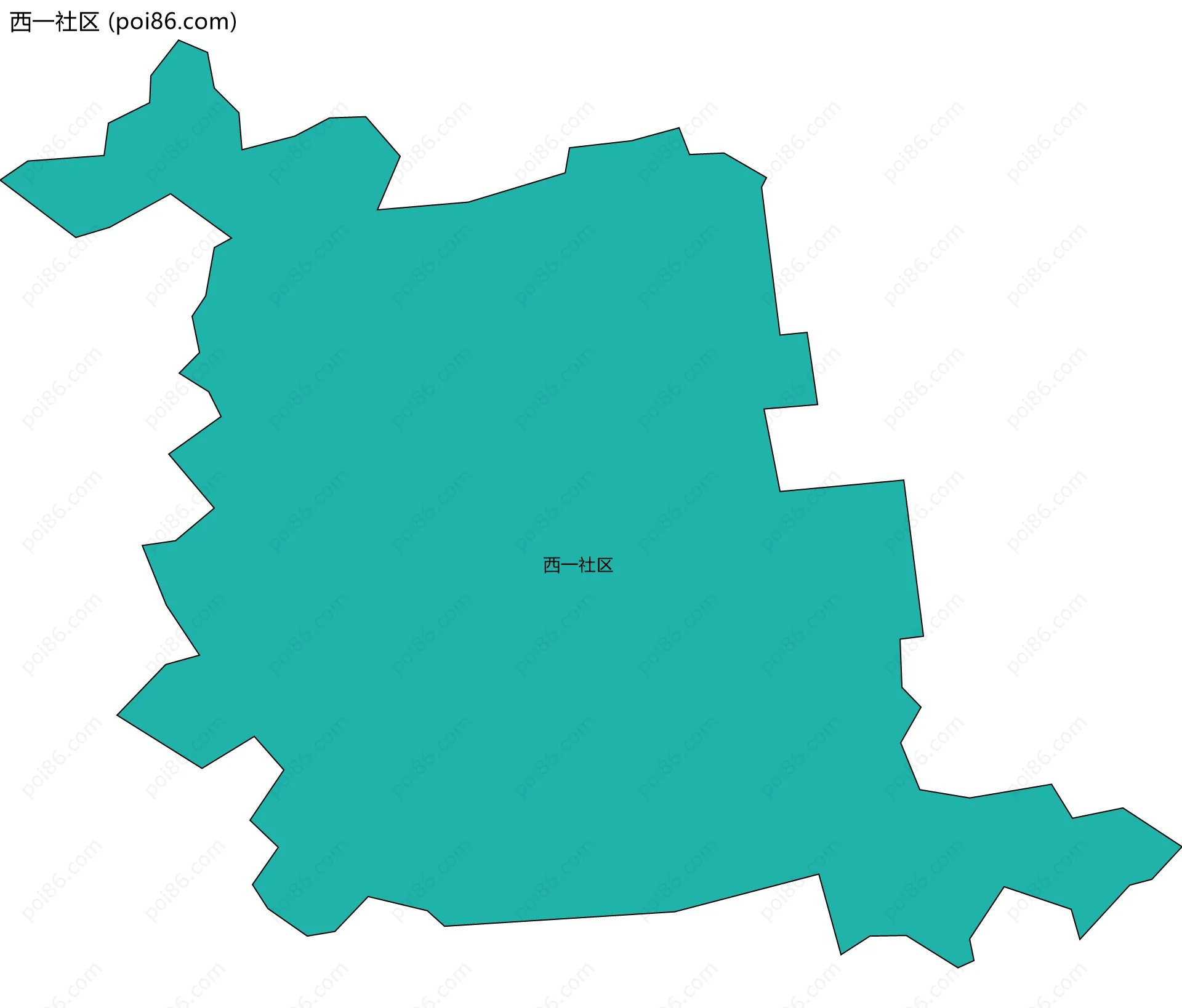 西一社区边界地图